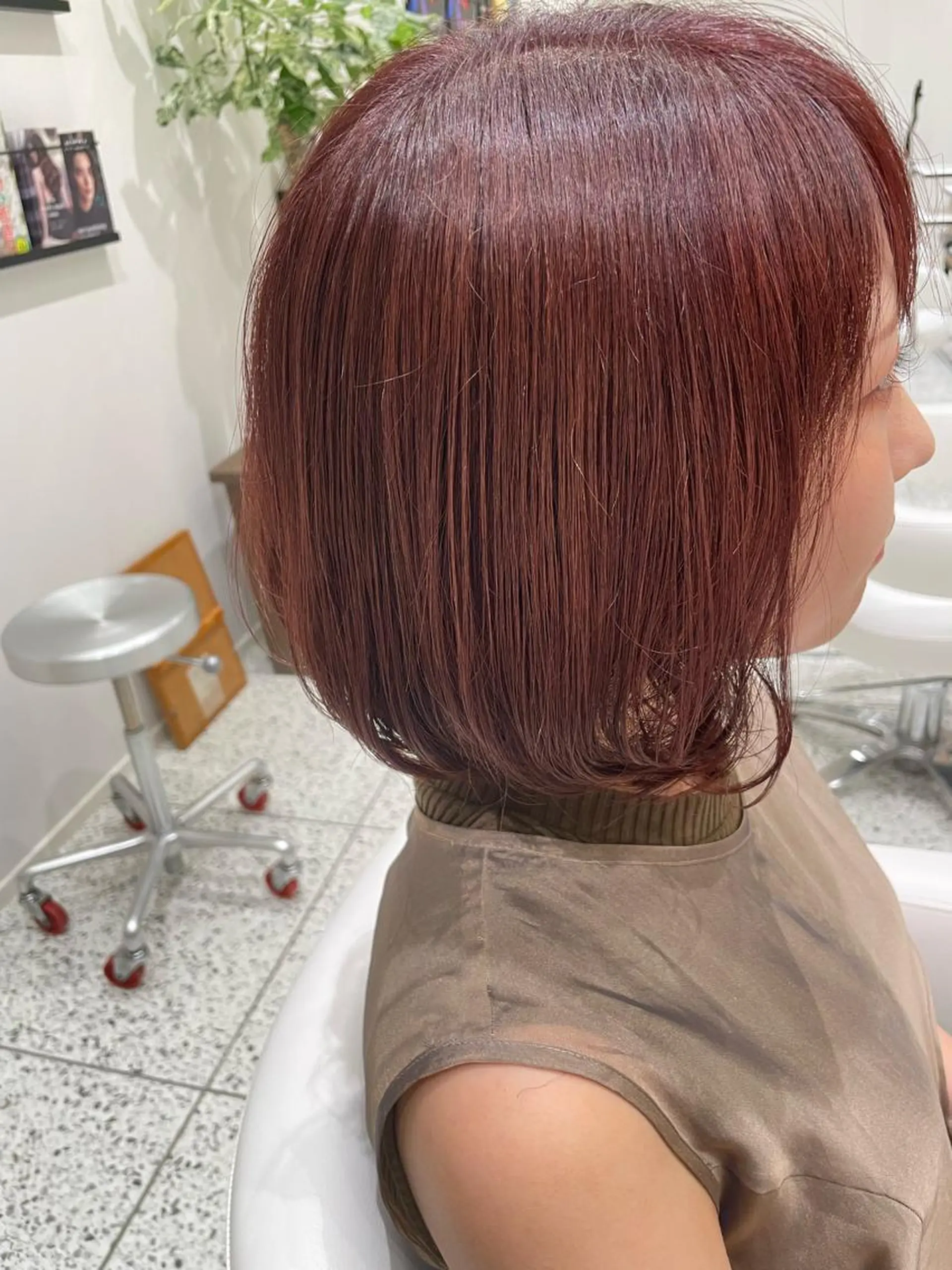 ショート カラー ピンクカラー ボブ hair.spa mash&mash AVEDA所属・中西 優典のヘアスタイル