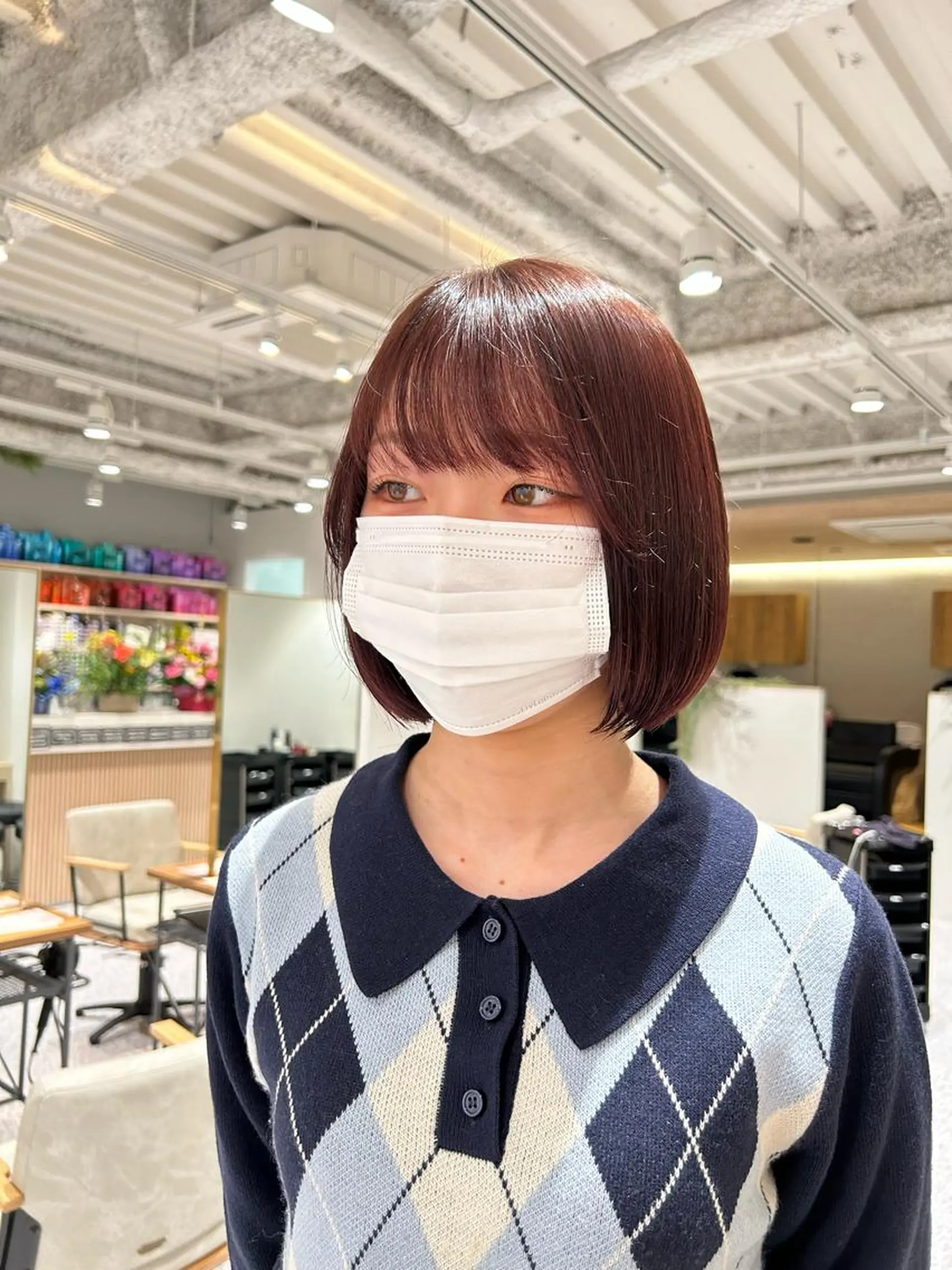 ショート カラー ヘアアレンジ マツエク・マツパ ブラウンカラー ピンクカラー ピンクブラウン カラーマツエク ナチュラル 韓国マツエク/まつパ 🎀misaki🎀のマツエク・マツパデザイン