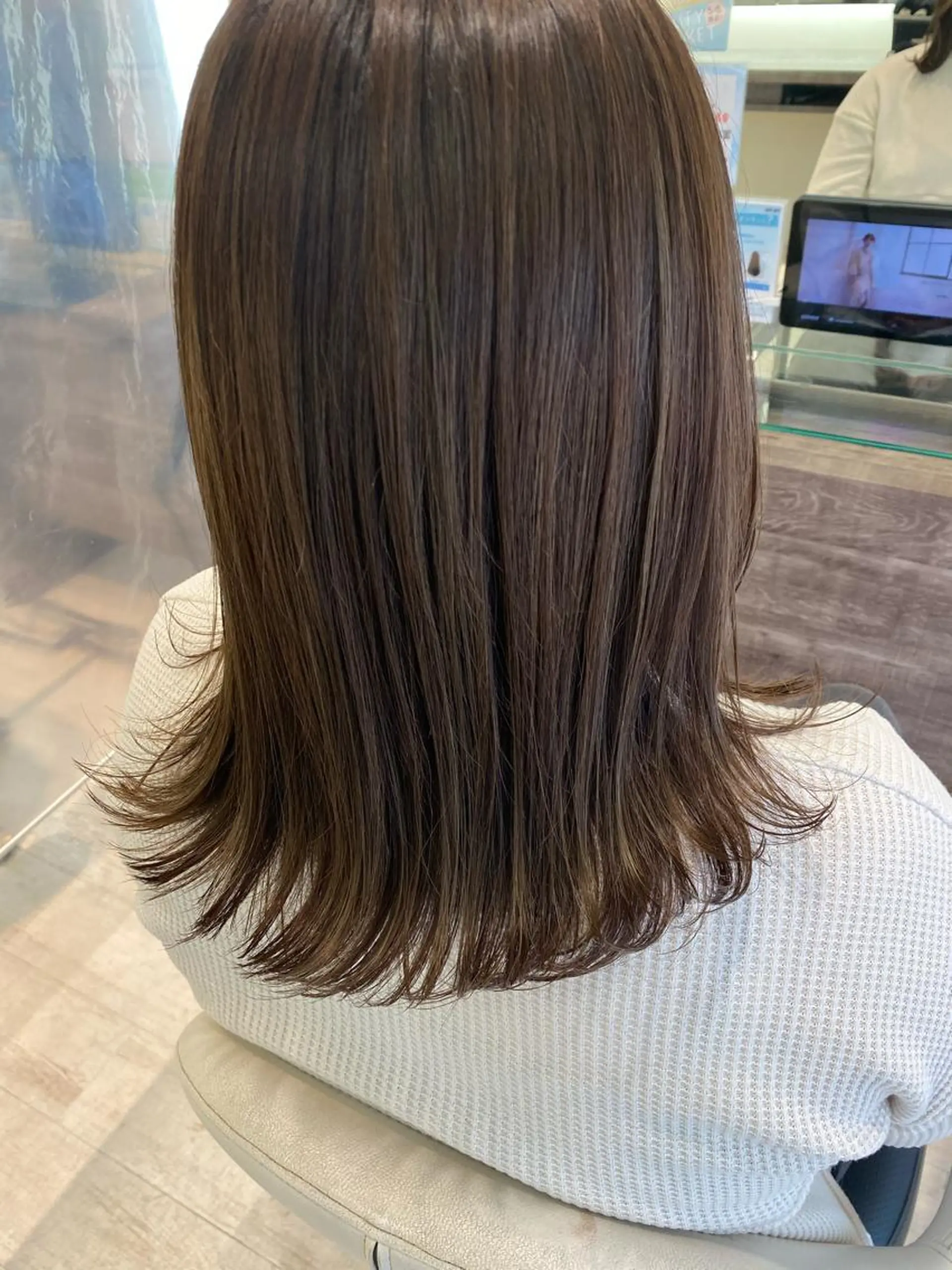 ミディアム カラー ハイライトカラー ハイライト ショート/ボブ🌿 大野ちかのヘアスタイル