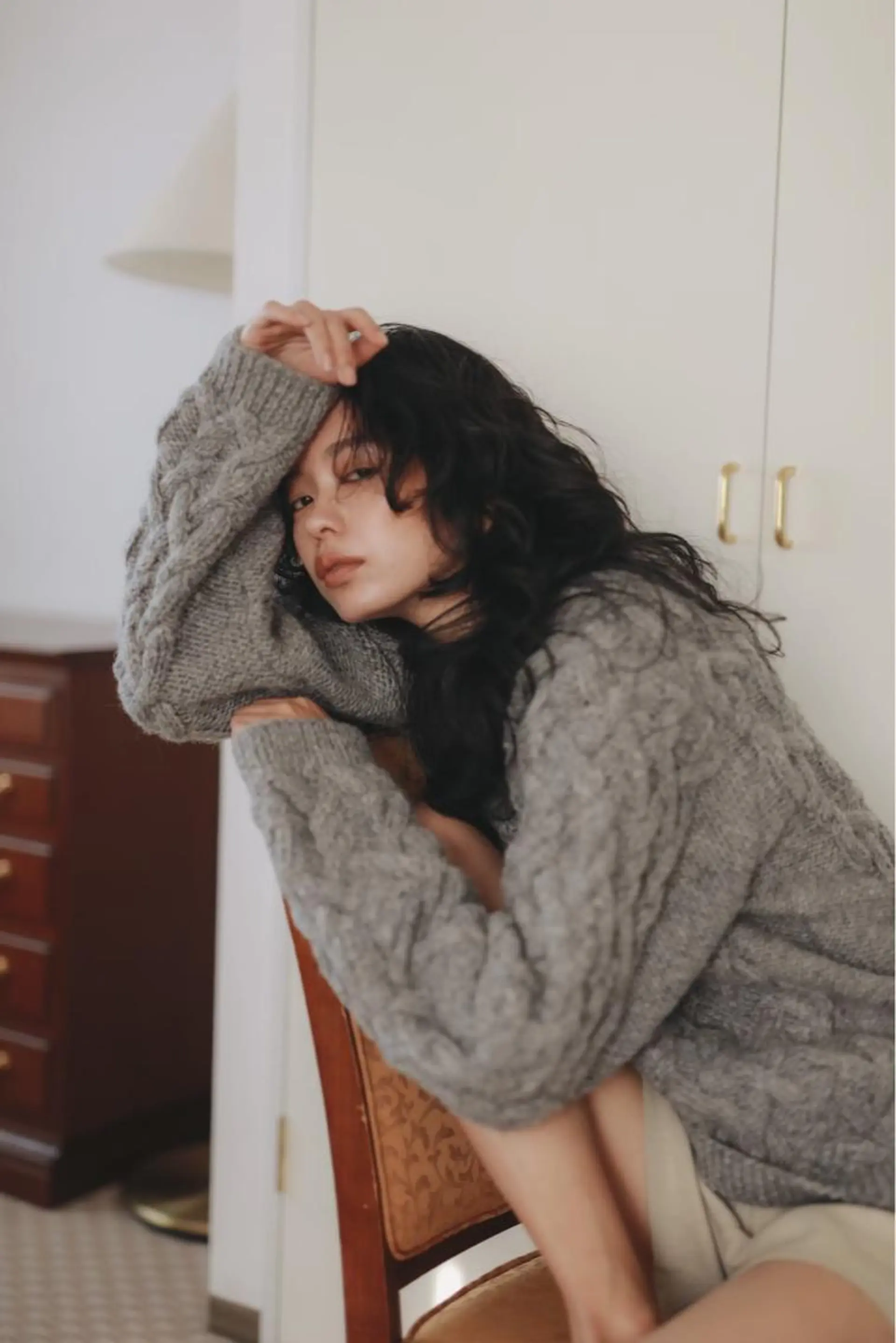 ロング カラー パーマ NERO 眞下秋歩のヘアスタイル