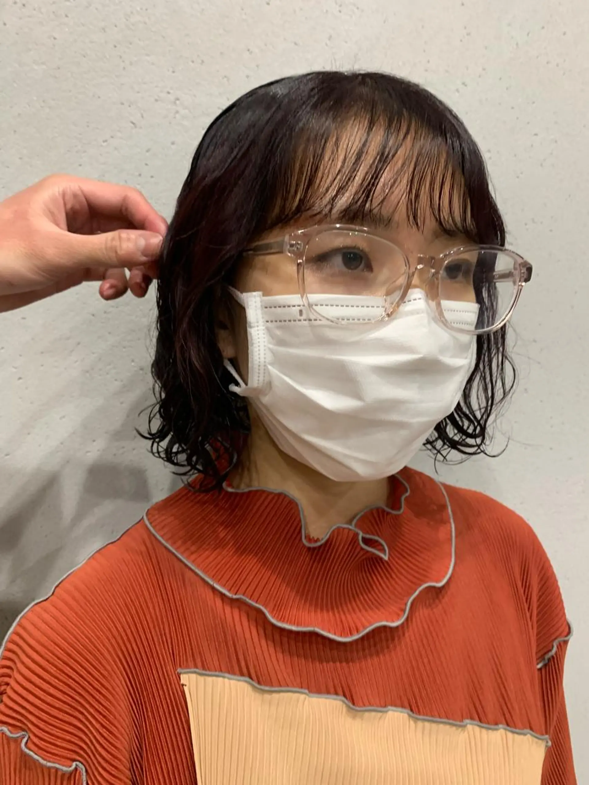 カラー パーマ ボブパーマコテ巻き風 パーマNo1深江秀平のヘアスタイル