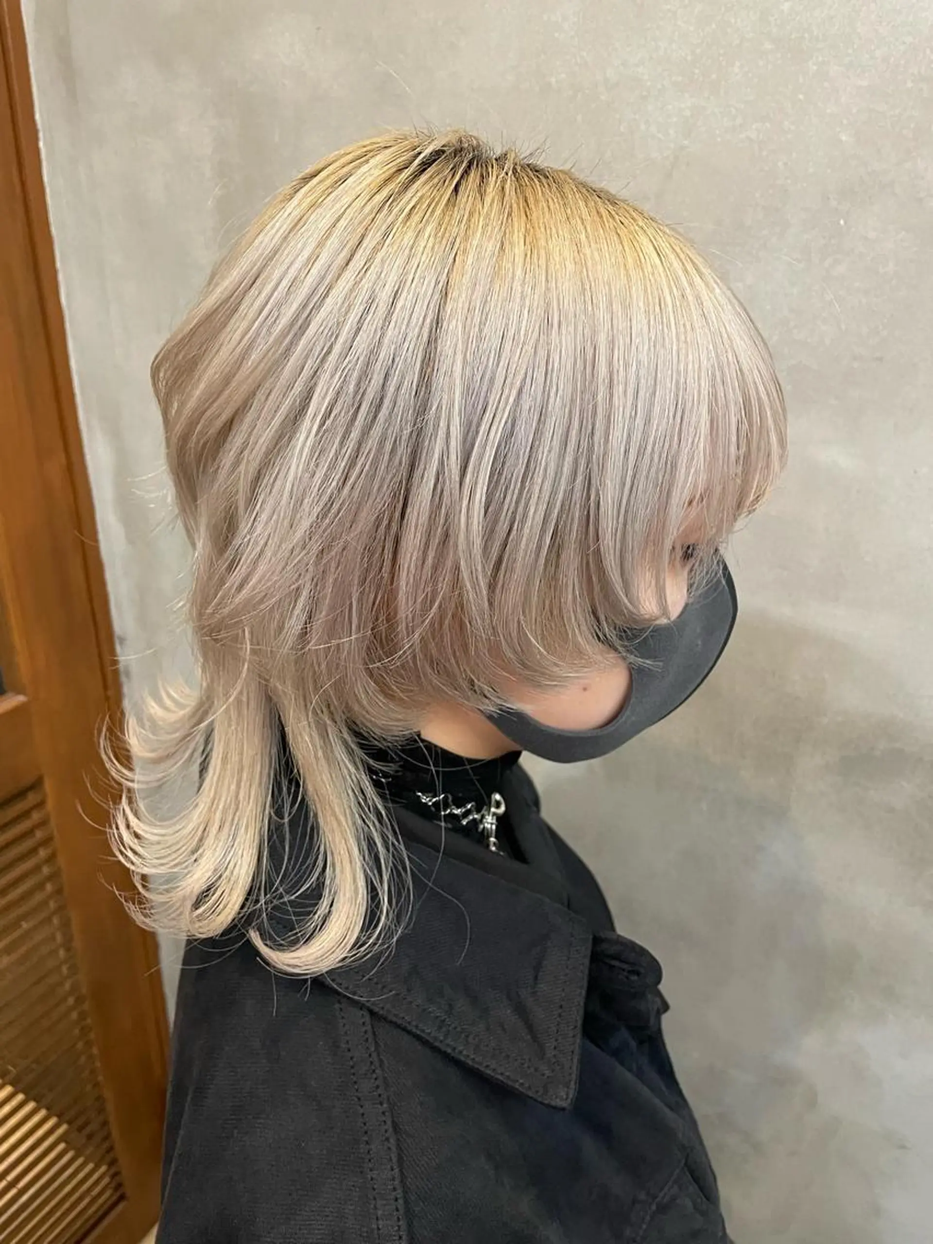 ミディアム ウルフカット 【ピンク/韓国ヘア/ ヘアセット】亜海のヘアスタイル