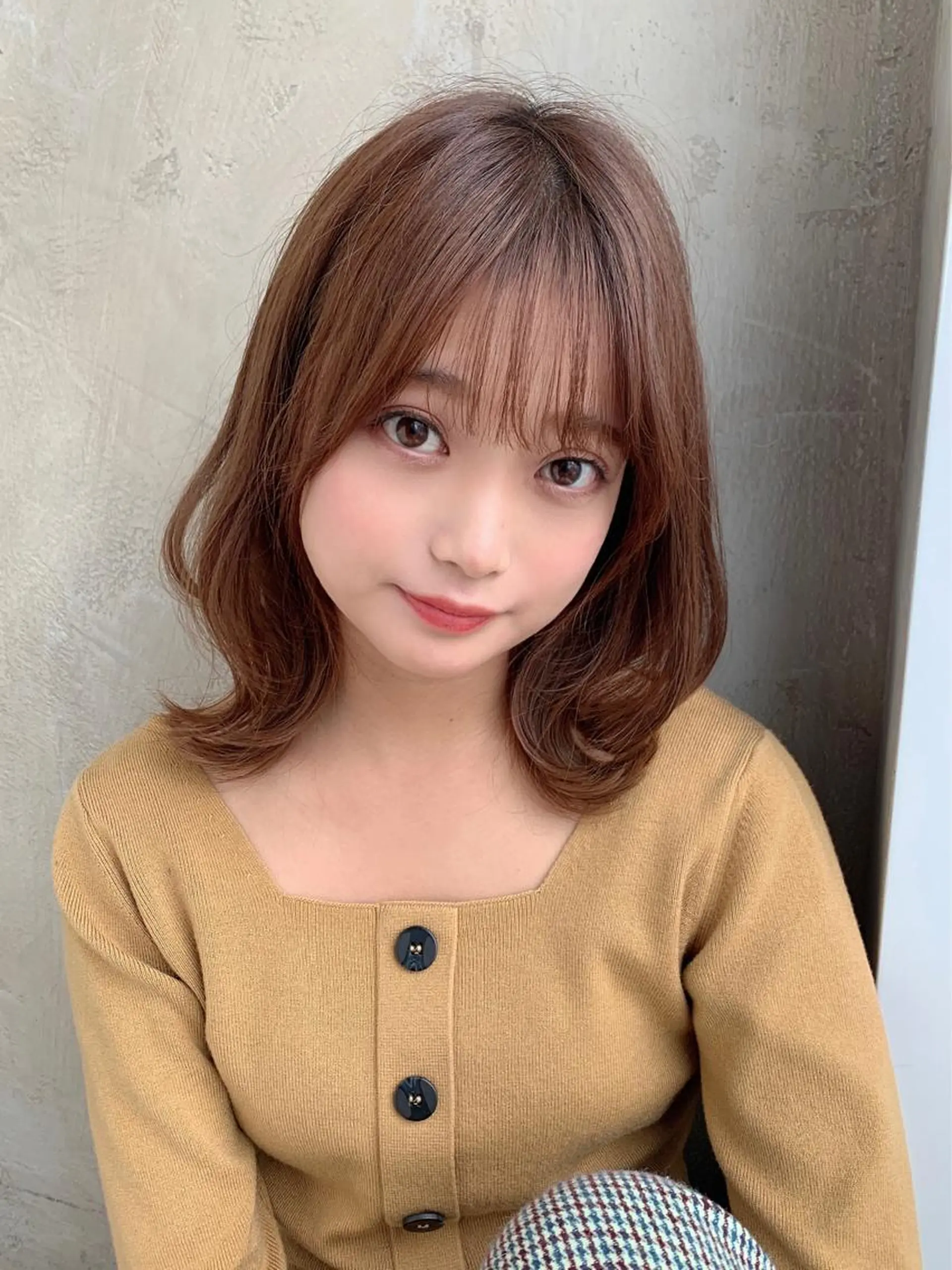 ミディアム 🧡くびれヘア/前髪 顔周り🧡久原結衣のヘアスタイル