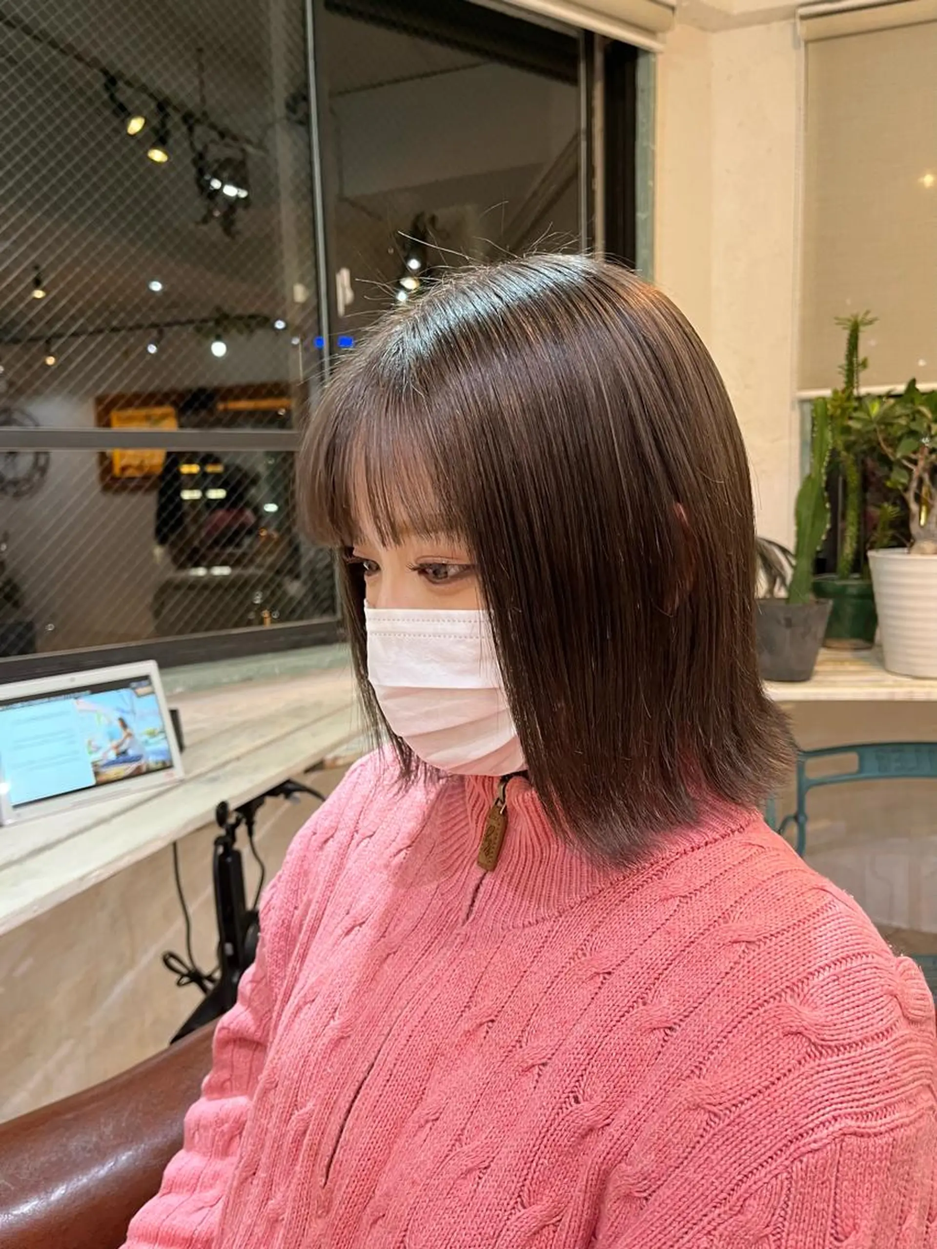 ミディアム カラー グレージュ 💛ハイトーン💛 りむのヘアスタイル