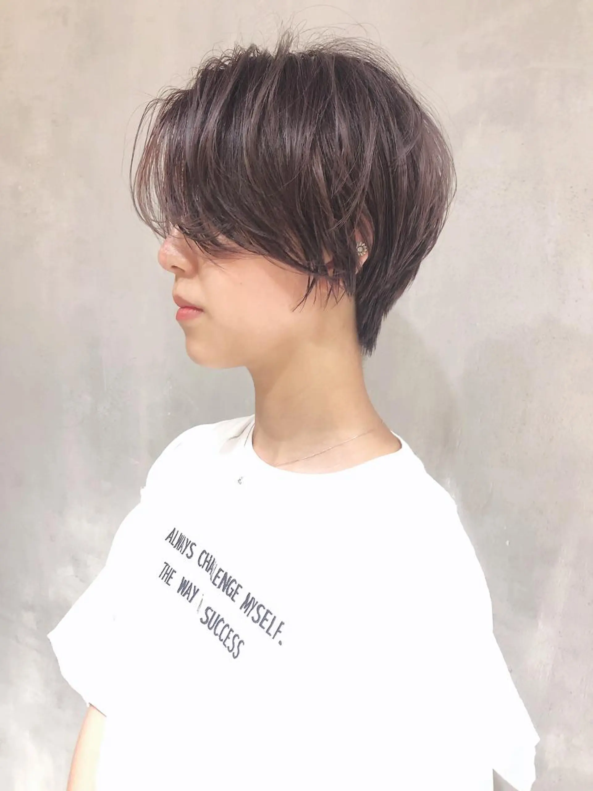 ショート カラー パーマ ヘアアレンジ ラベンダーカラー ショートヘア ITbyALBUM 中野店のヘアスタイル