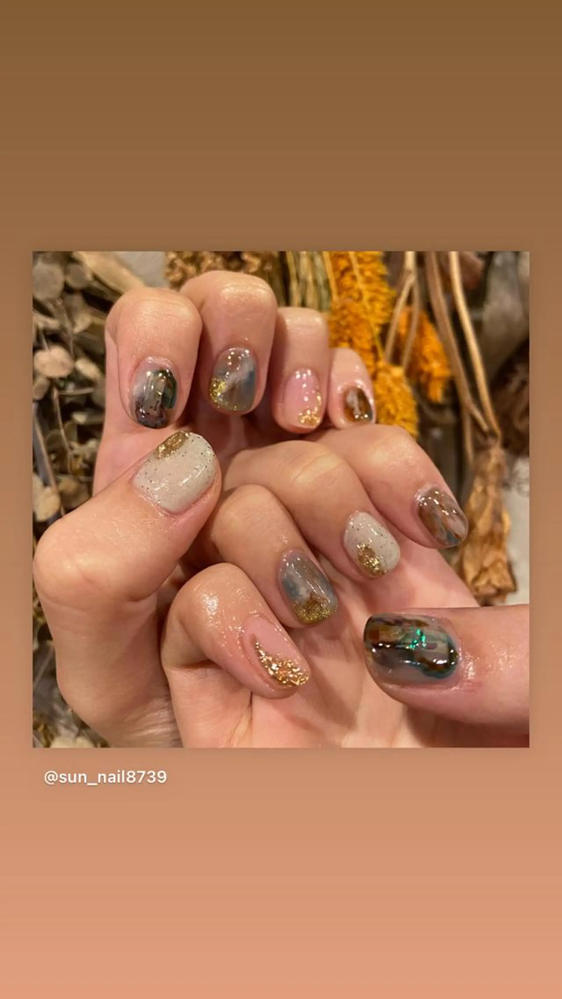 ネイル アートネイル ジェルネイル ゴールド 韓国ネイル ミラーネイル . unffのネイルデザイン