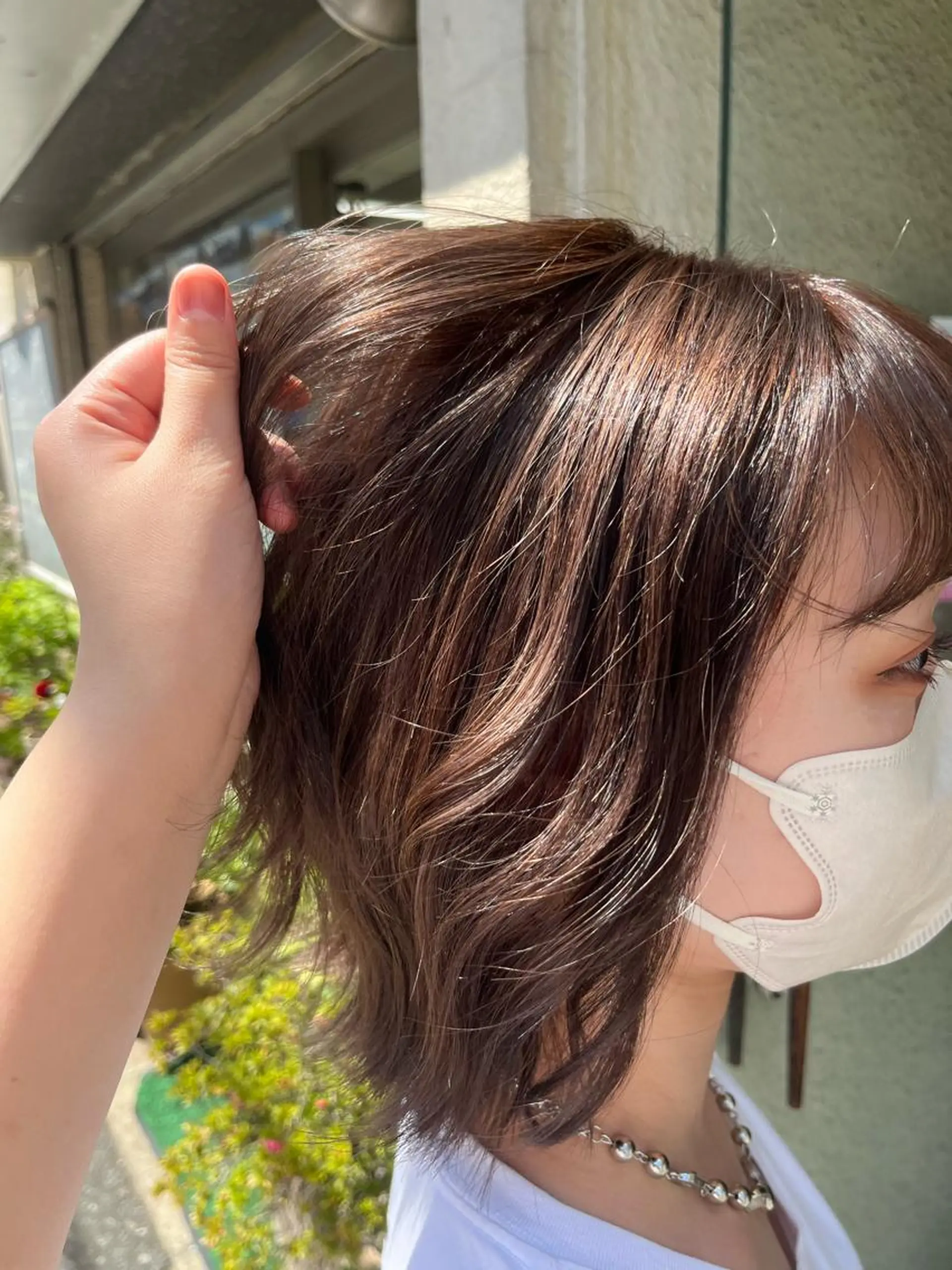 ショート カラー 艶髪/ハイトーン/ ヘアセット/モエノのヘアスタイル