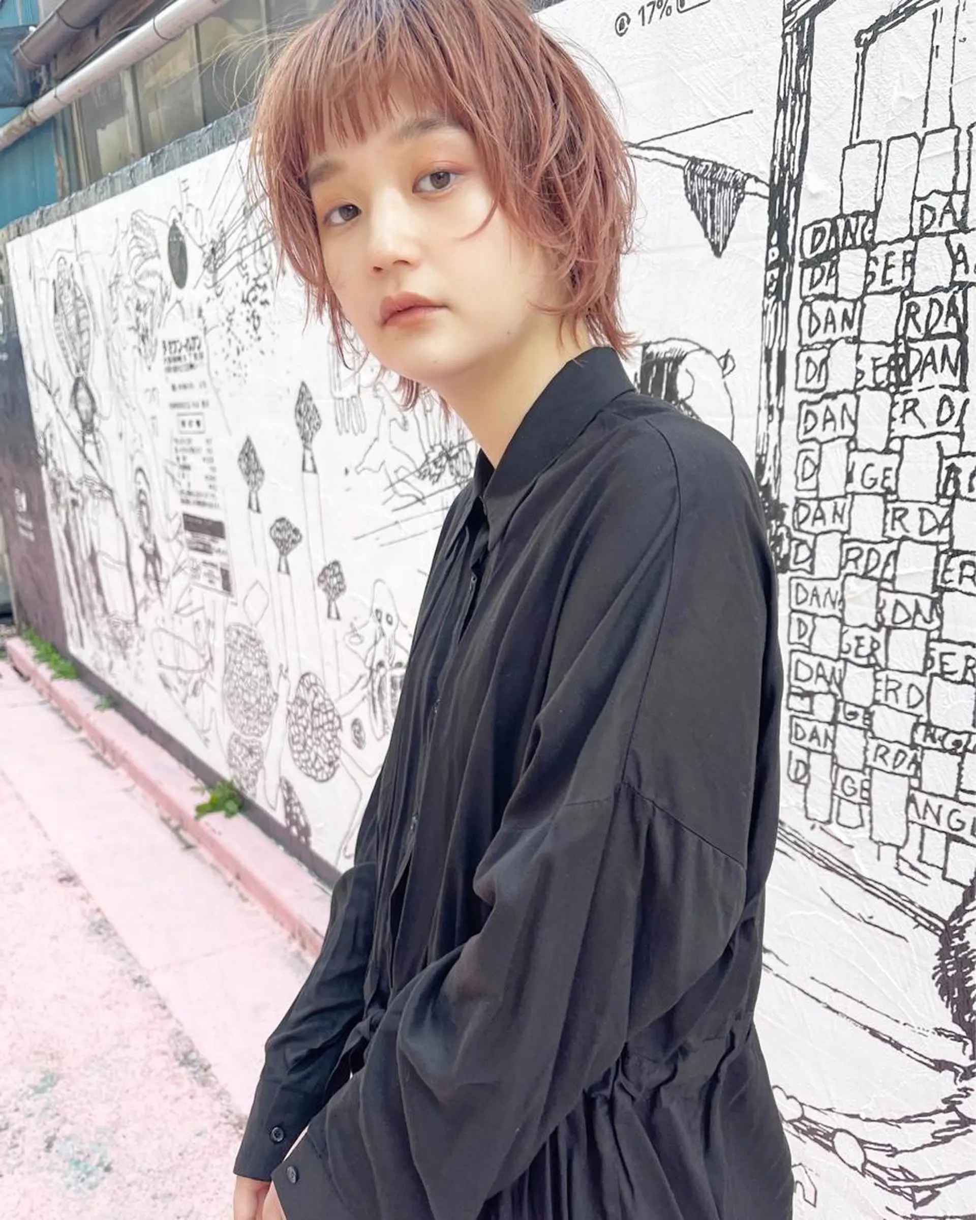 ショート カラー バレイヤージュ ベージュカラー ブリーチ ケアブリーチ ダブルカラー カット ヘアカラー トリートメント 透明感カラー× レイヤーカット✨高梨のヘアスタイル