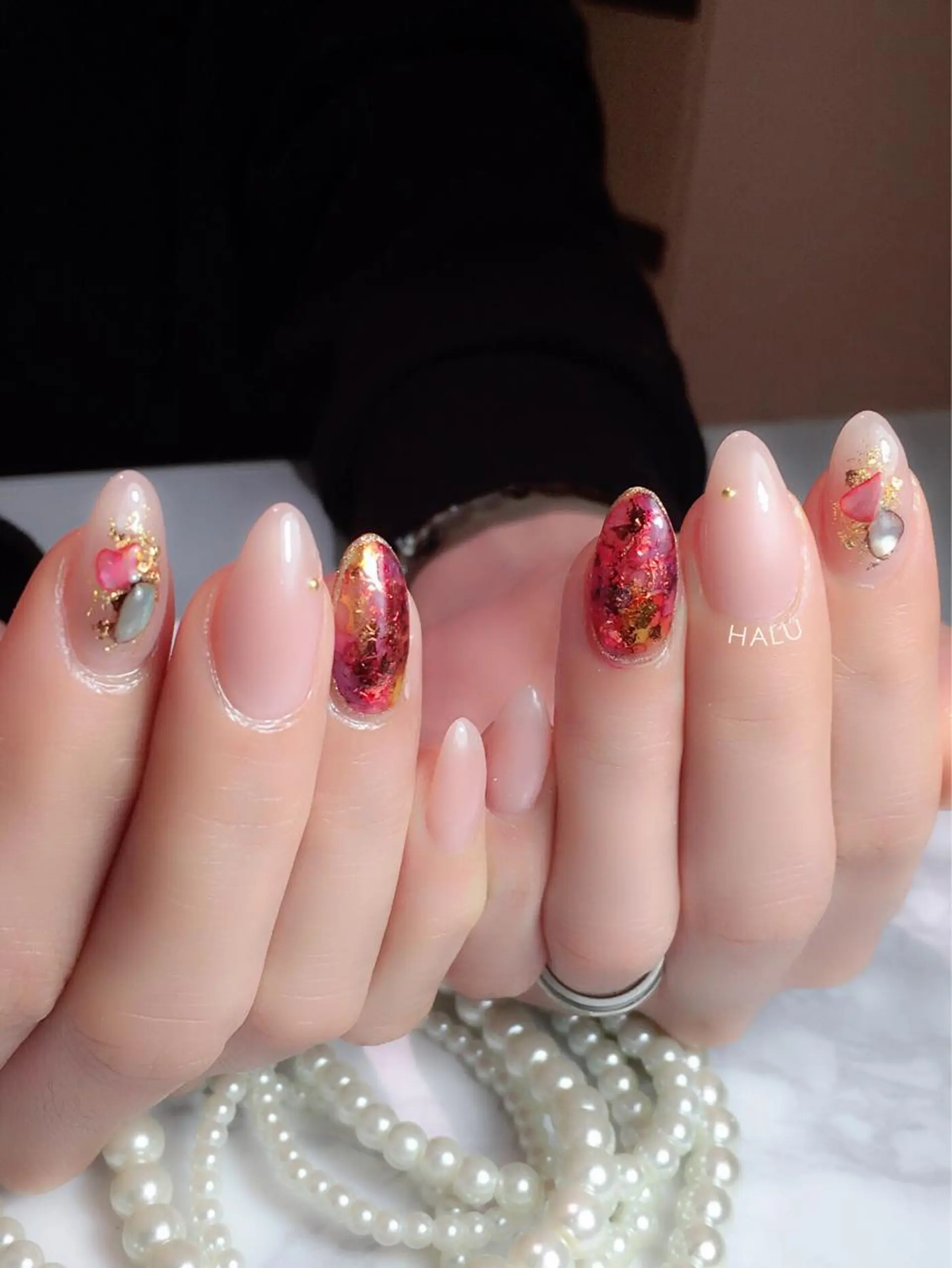 ネイル アートネイル シンプルネイル HALU ハルのネイルデザイン