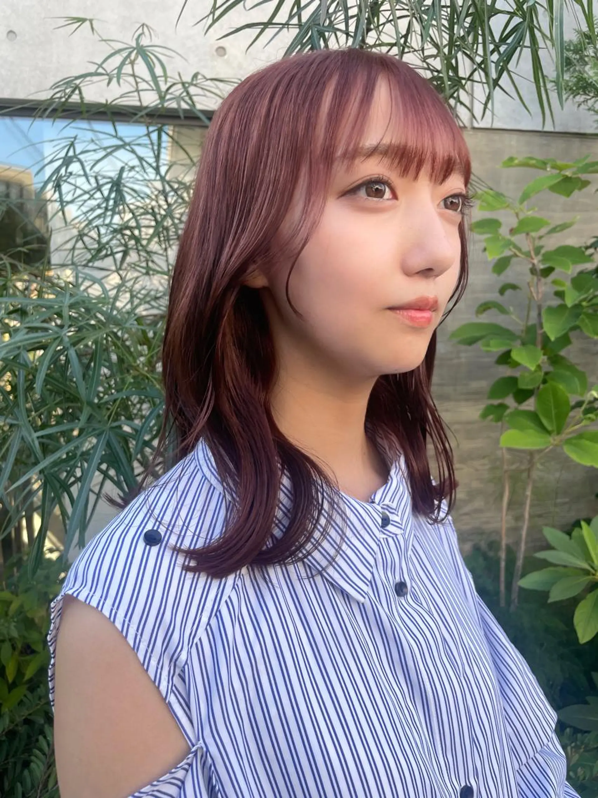 ミディアム カラー 顔周りカット× 髪質改善【リョウ】のヘアスタイル