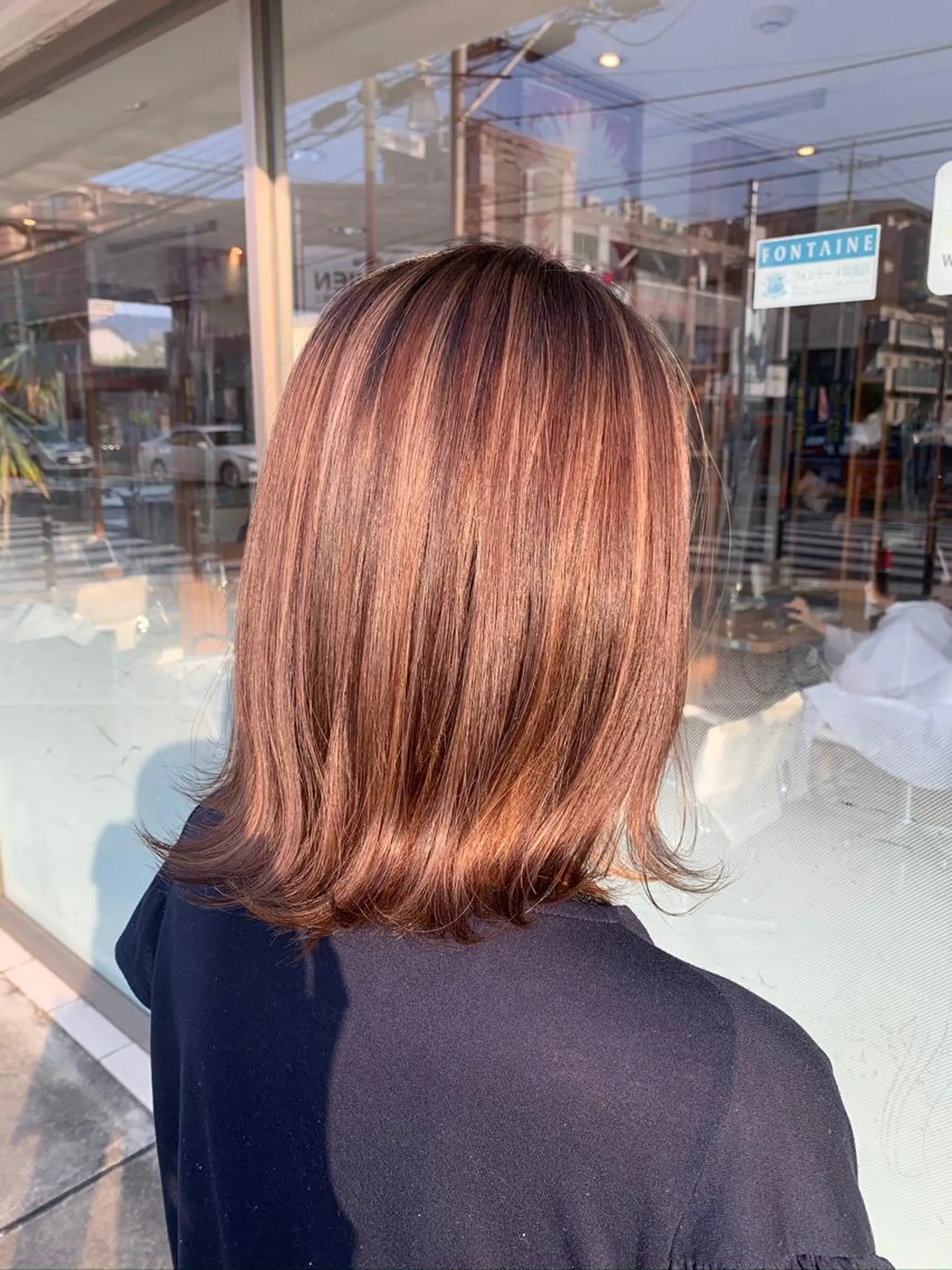 ミディアム カラー 白髪女性専門店竹内 涼乃のヘアスタイル