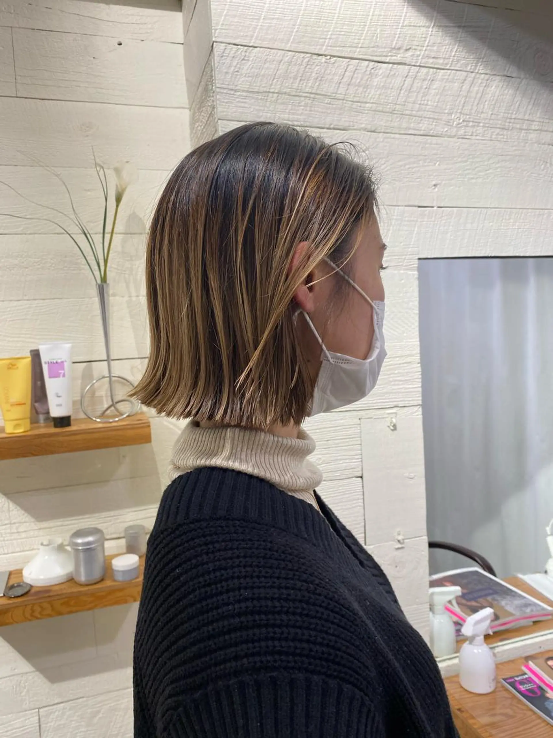 ショート ヘアアレンジ マツエク・マツパ レイヤー🌟艶カラー 🕊まやのヘアスタイル