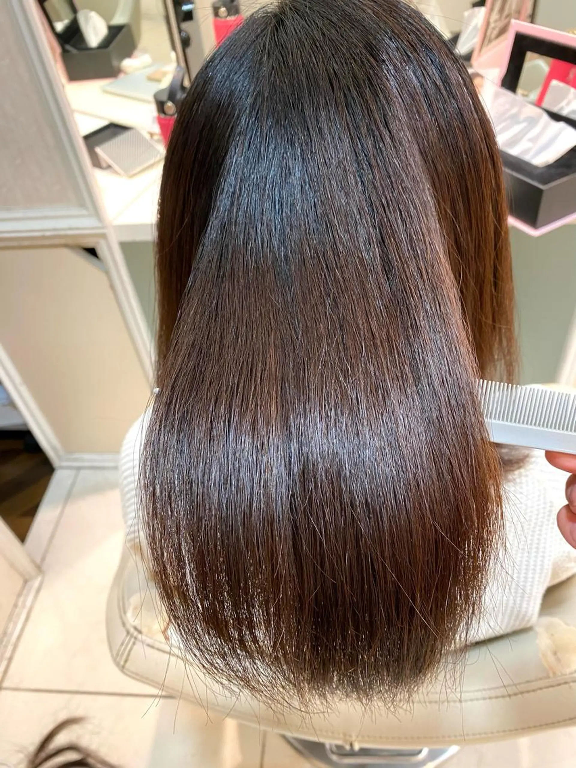 ミディアム 縮毛矯正 💎髪質改善/縮毛矯 正特化💎鈴木一寿のヘアスタイル