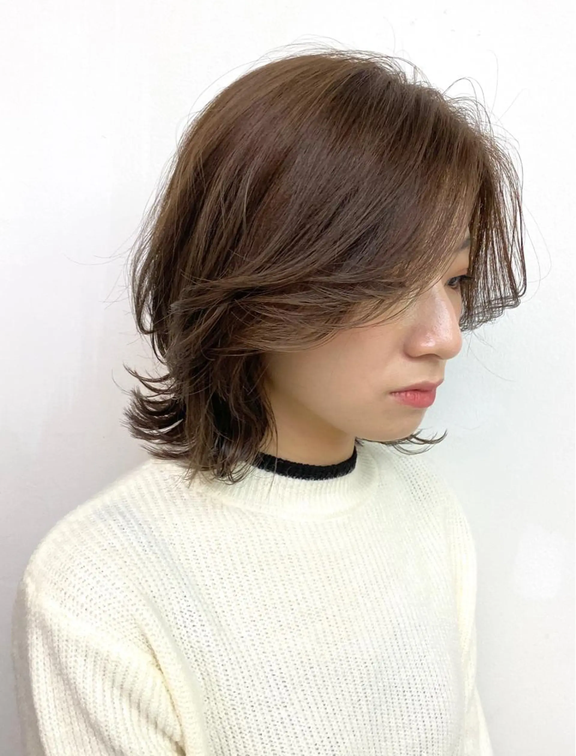 ミディアム カラー アッシュ ベージュカラー ブリーチ ブリーチなしカラー 🌕ホンブ ユウイチ【代表】🌕のヘアスタイル