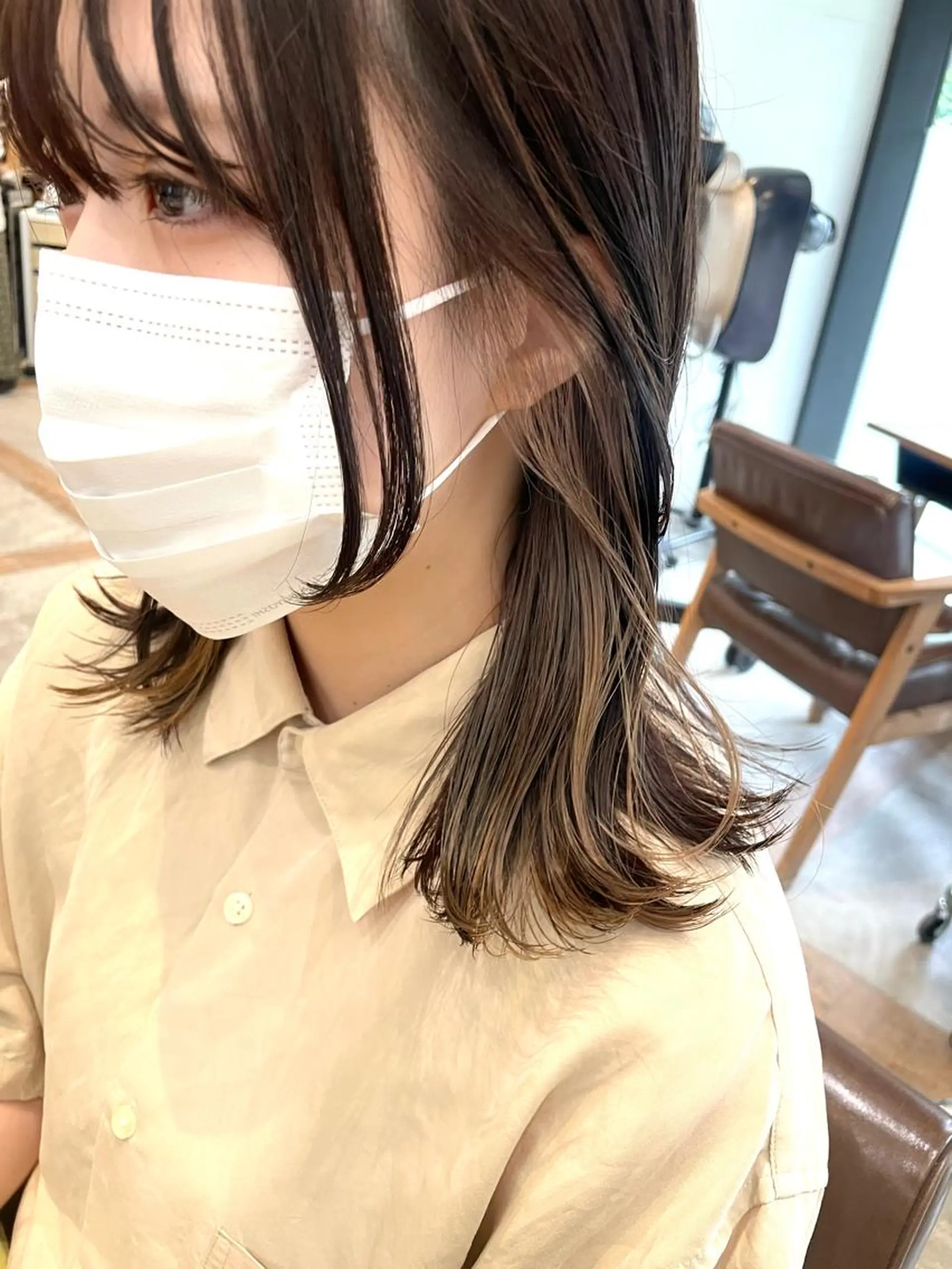 カラー インナーカラー OAK 学芸大学所属・秋葉萌　透明感カラー /レイヤー/ボブ♡のヘアスタイル