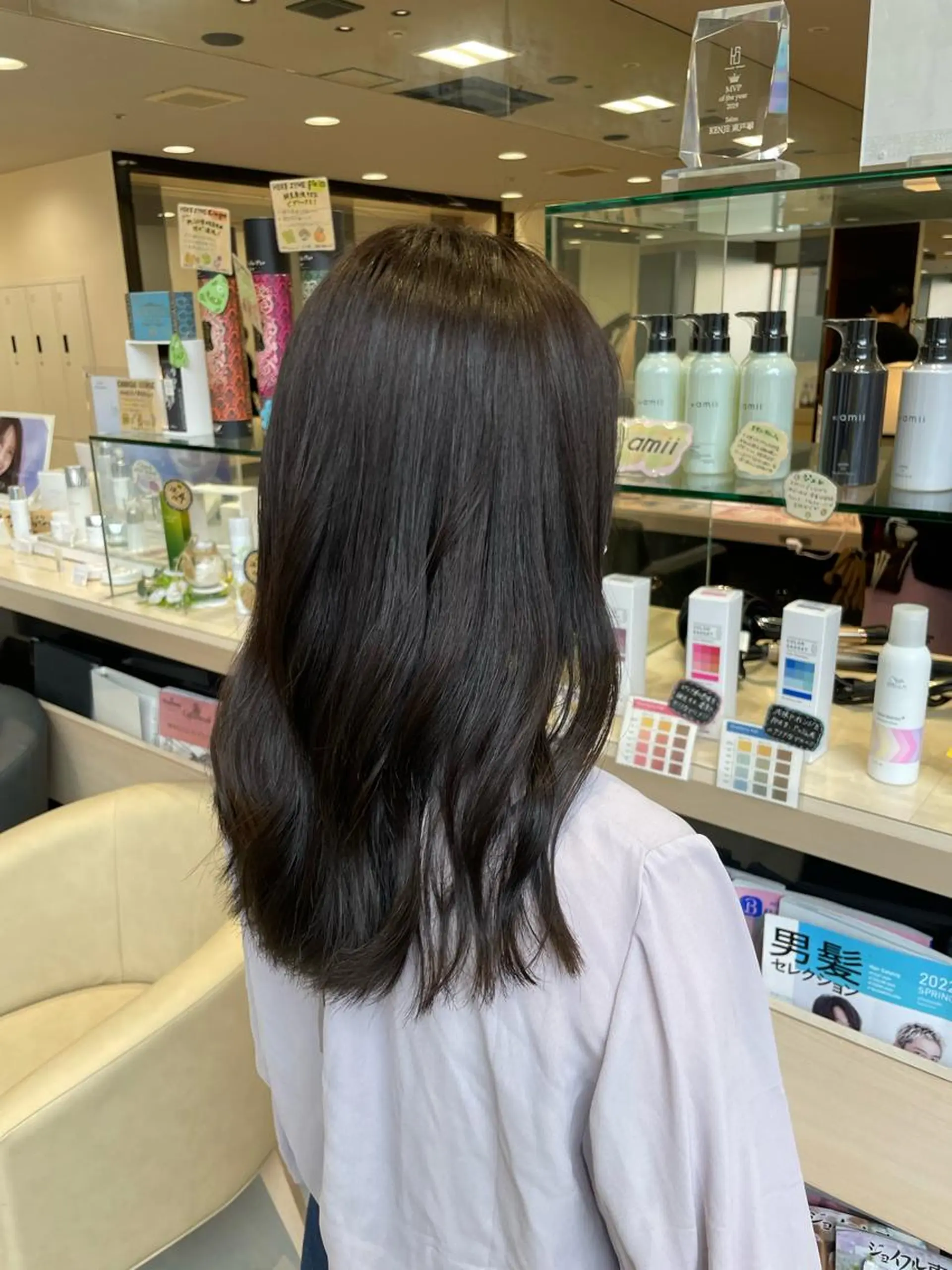 ロング カラー ブラウンカラー ヘーゼル ヘアカラー クロスパーマ/うる艶 カラー/Kurumiのヘアスタイル