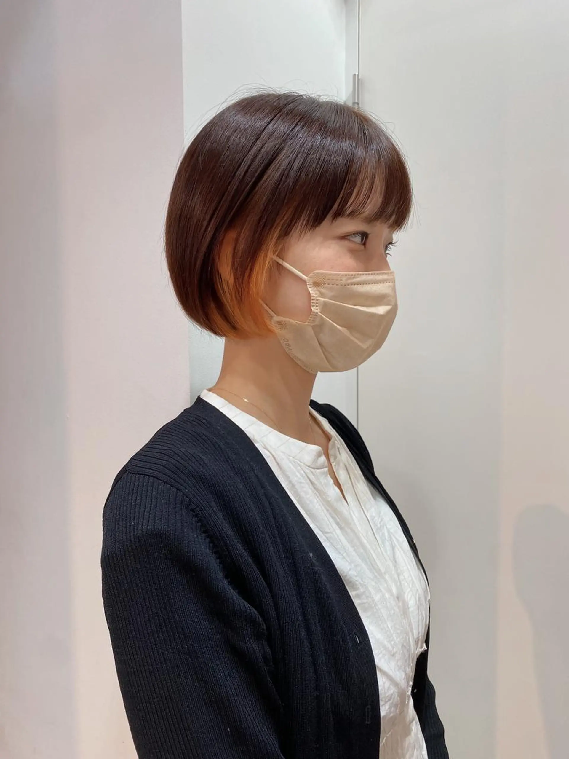 ショート カラー インナーカラー ボブ ブリーチなしカラー/ 髪質改善/寺門束のヘアスタイル