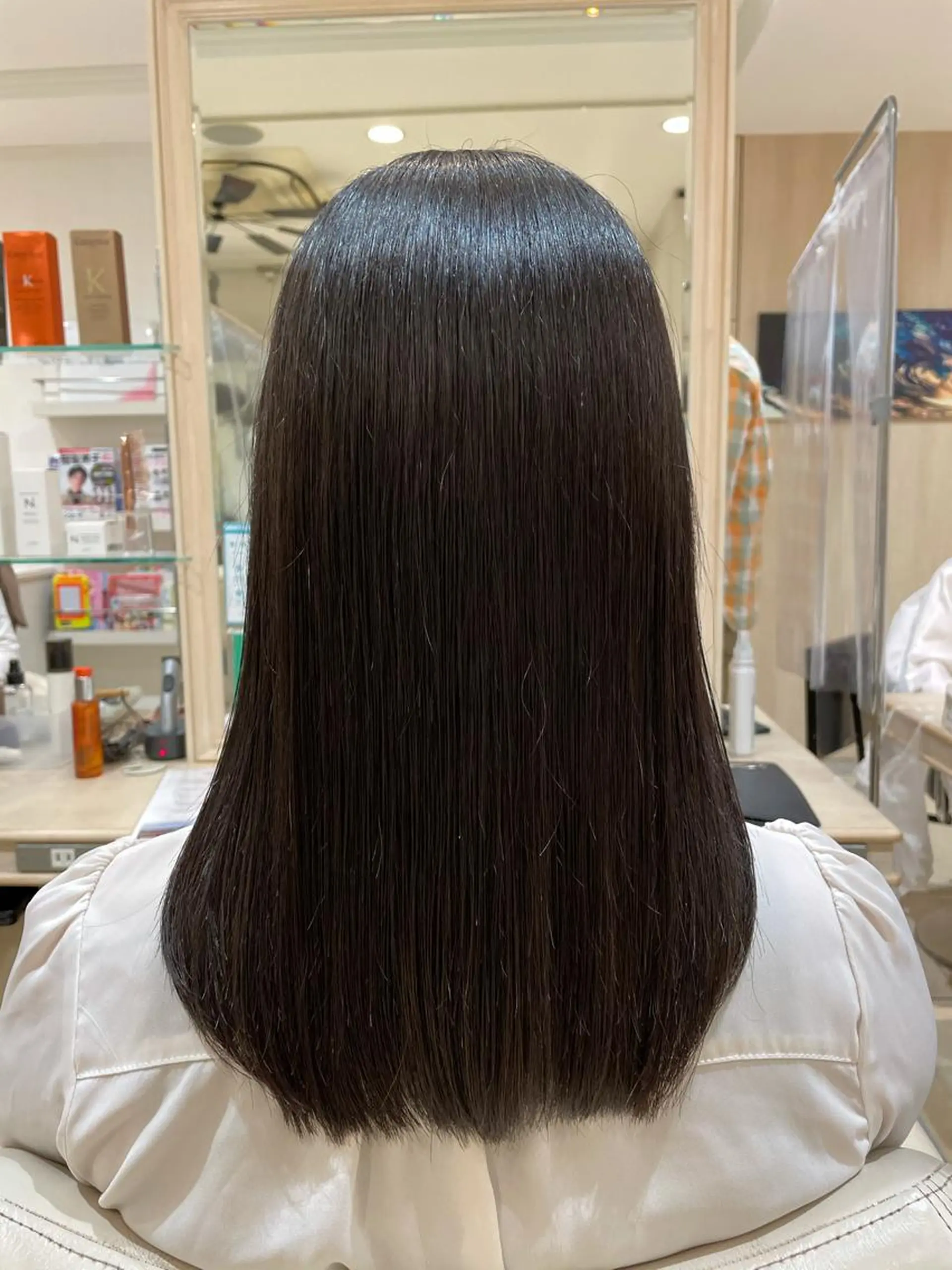 ロング カット 縮毛矯正 カジサ ケイコのヘアスタイル