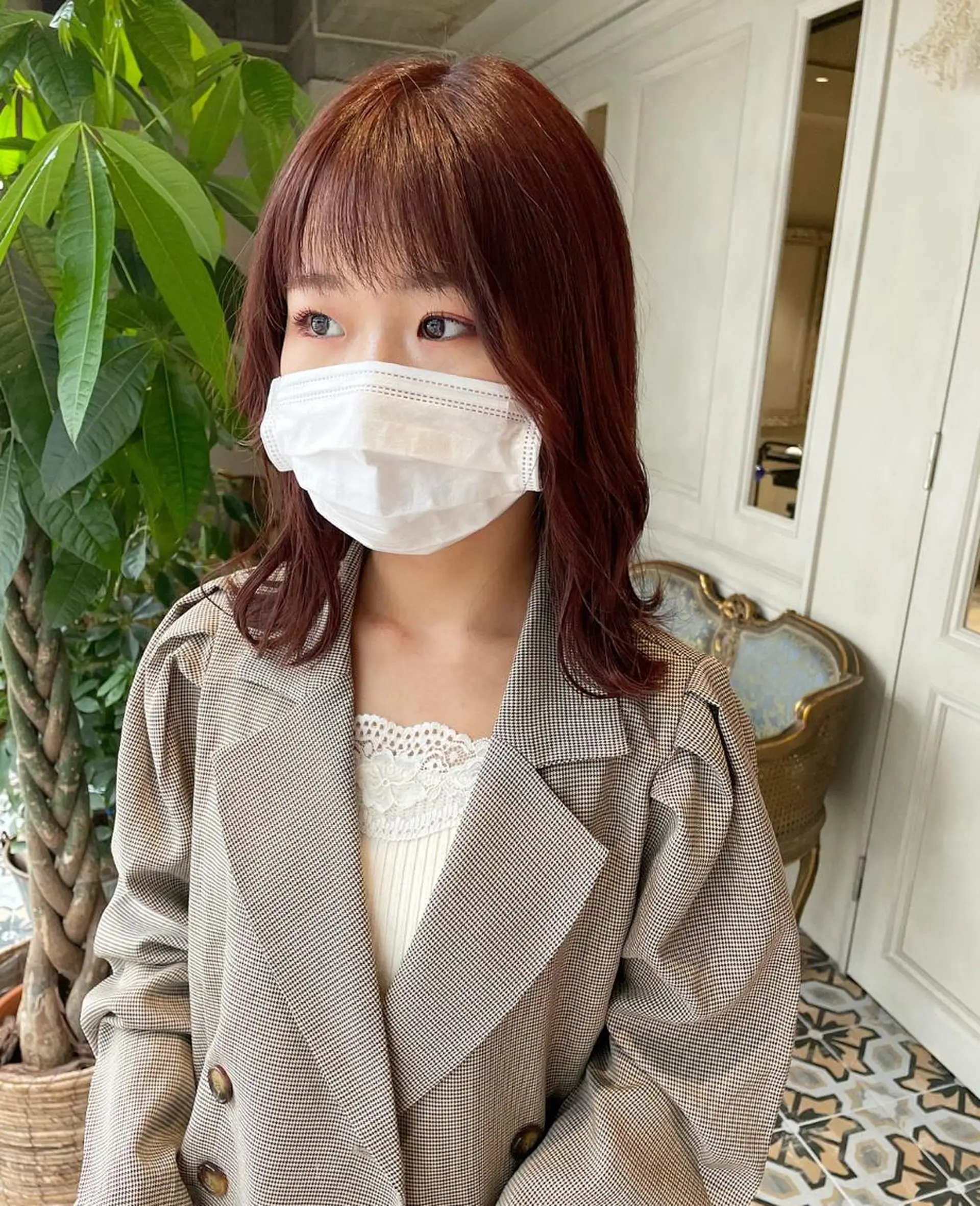 ミディアム 原 菜帆のヘアスタイル