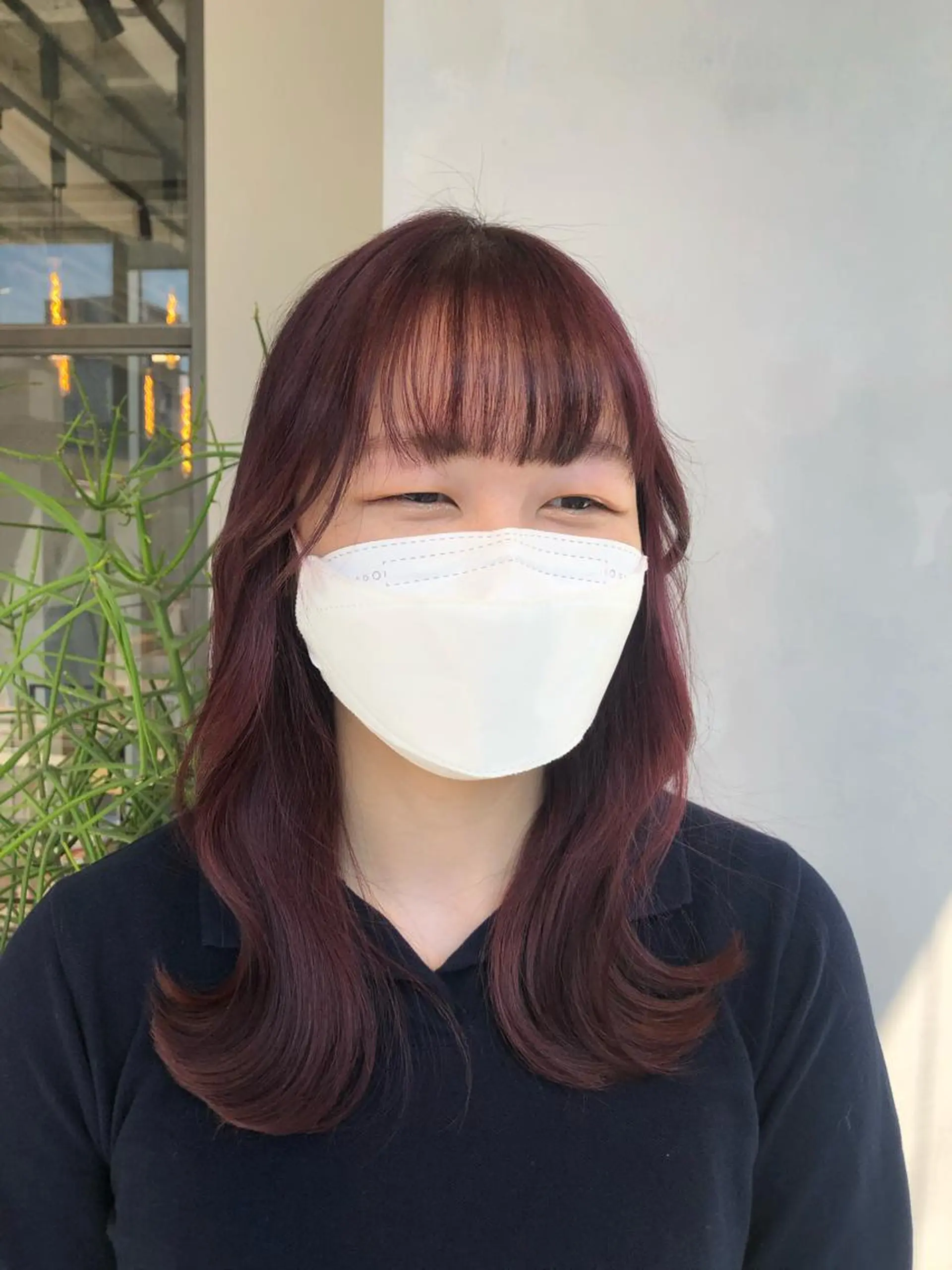 セミロング 韓国風ヘア ❤︎︎韓国ヘア❤︎︎ 𝑺𝒉𝒊𝒉𝒐のヘアスタイル