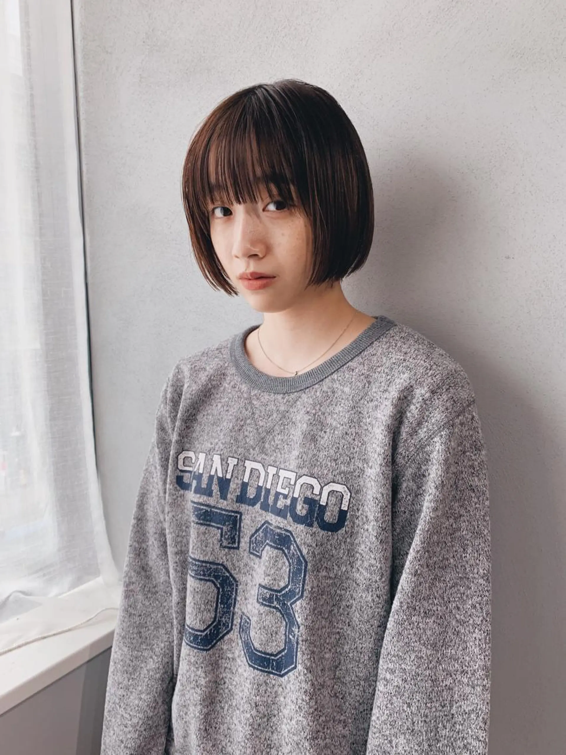 ショート カラー ボブパーマコテ巻き風 パーマNo1深江秀平のヘアスタイル