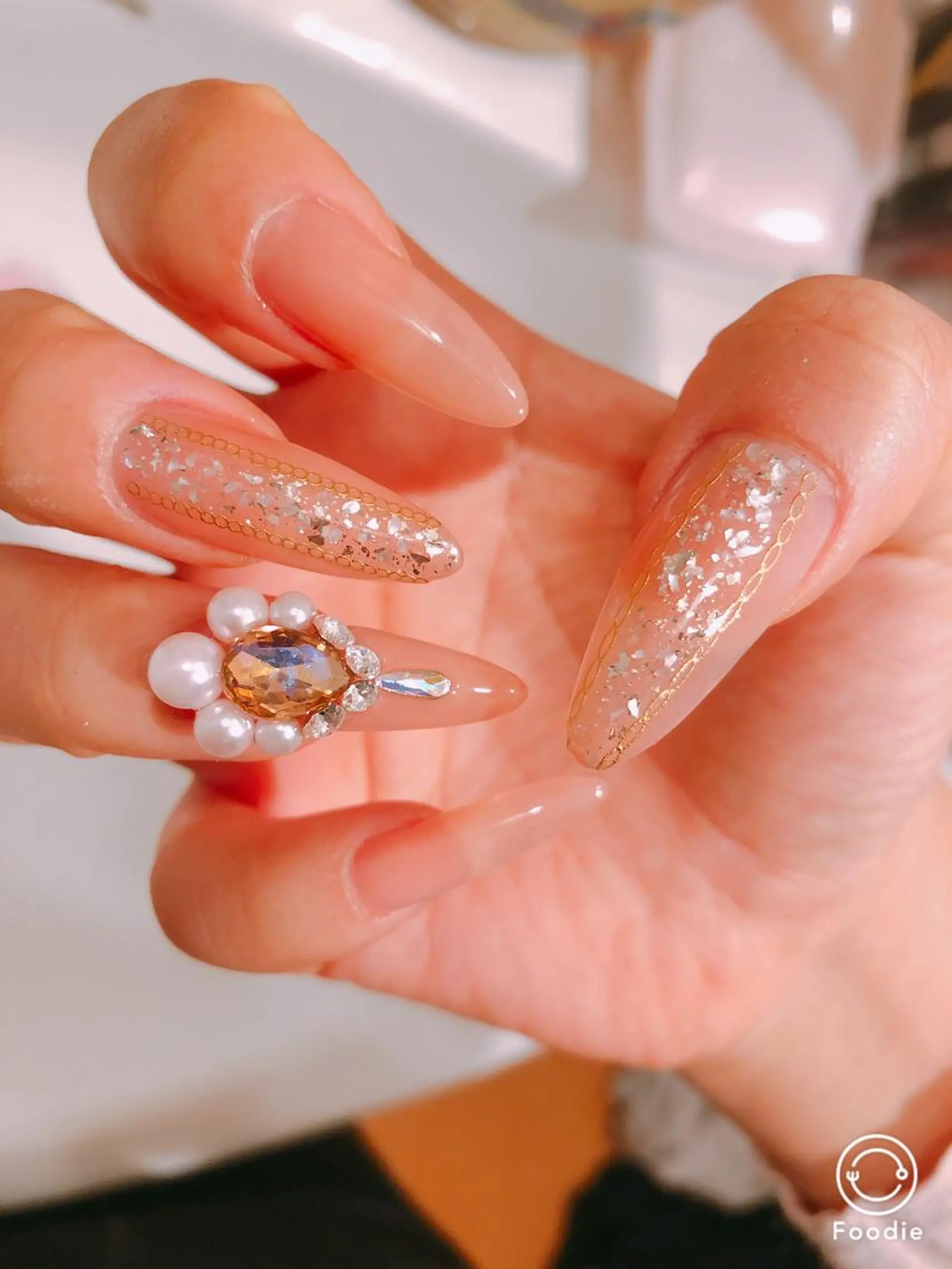 ロング ネイル ハンドネイル 長さ出し専門 nynaのネイルデザイン