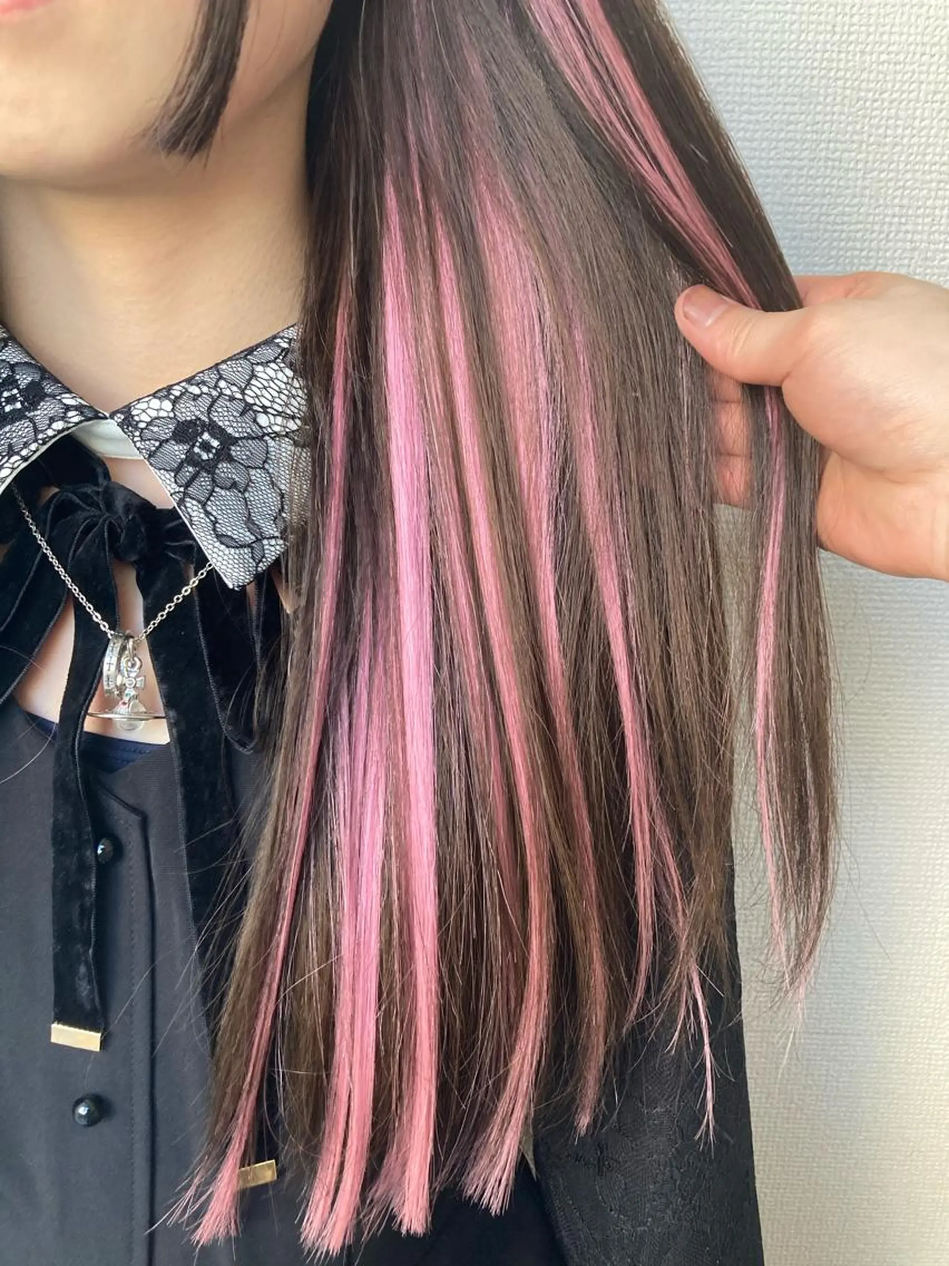 ミディアム カラー インナーカラー エクステ 髪質改善/痛ませ ないカラー/西村航大のヘアスタイル