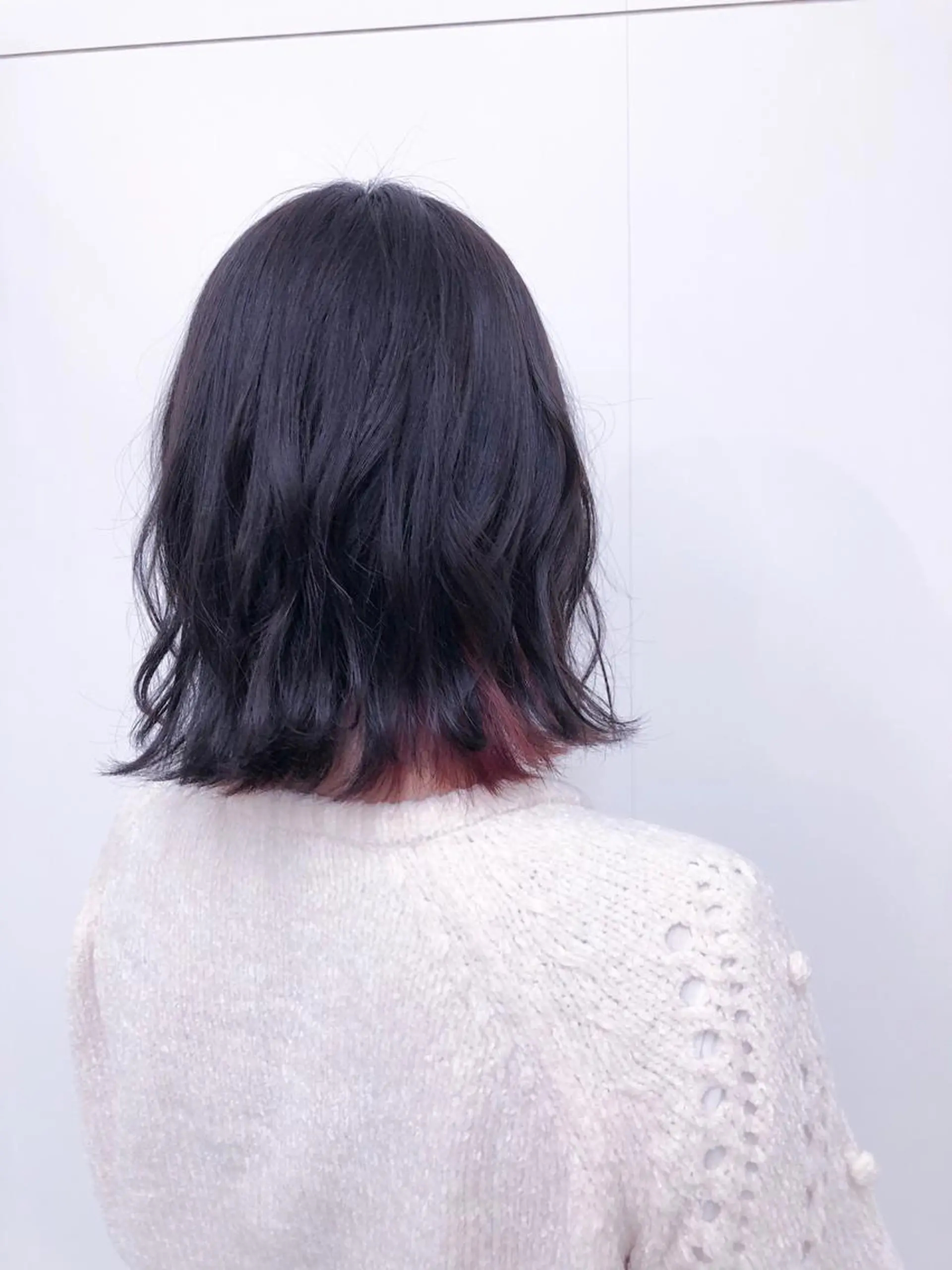 ミディアム カラー インナーカラー レッドカラー un所属・un 溝の口 伊豆本のマツエク・マツパデザイン