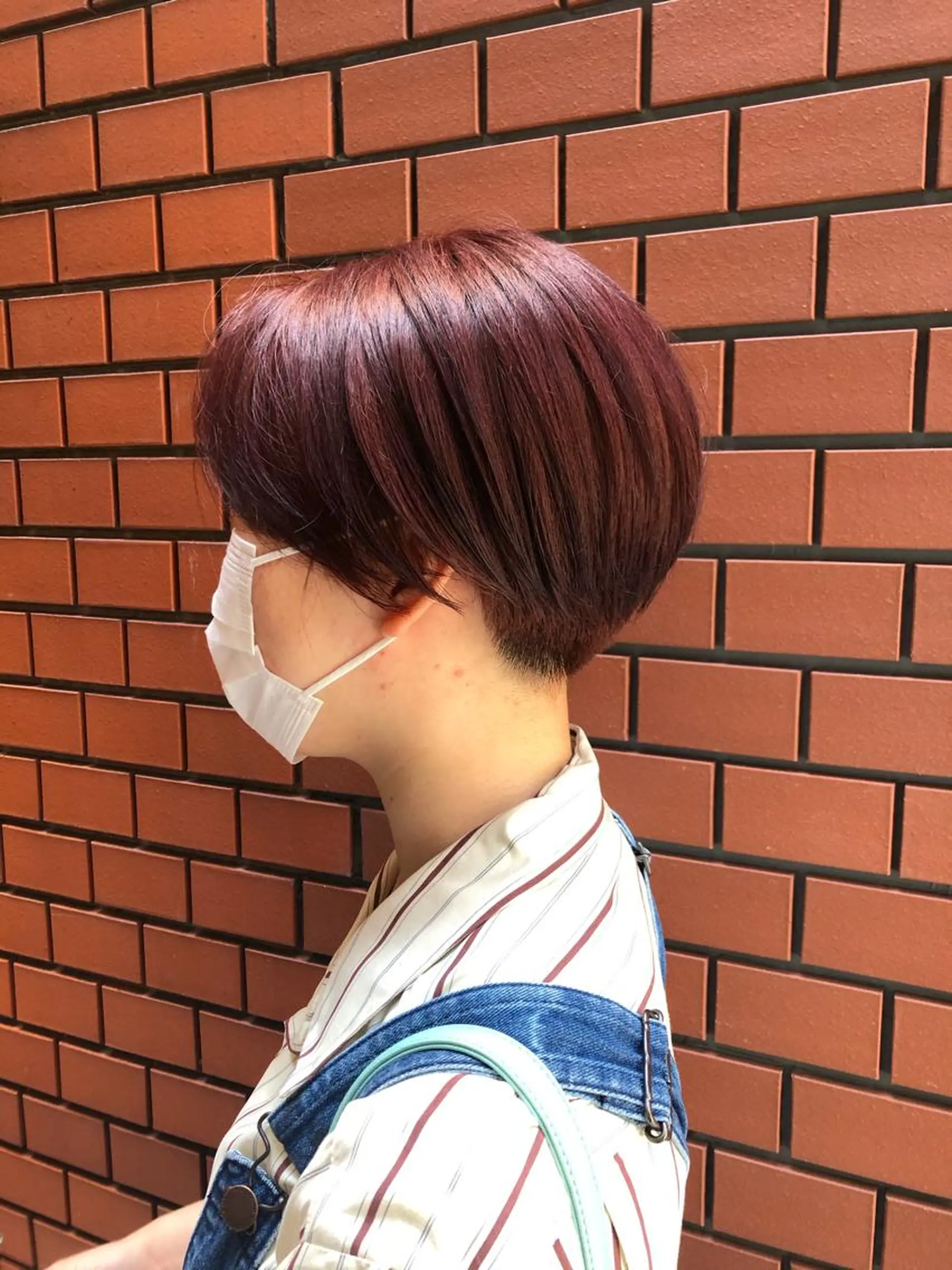 ショート カラー レッドカラー ショートヘア nagisa /縮毛矯正のヘアスタイル