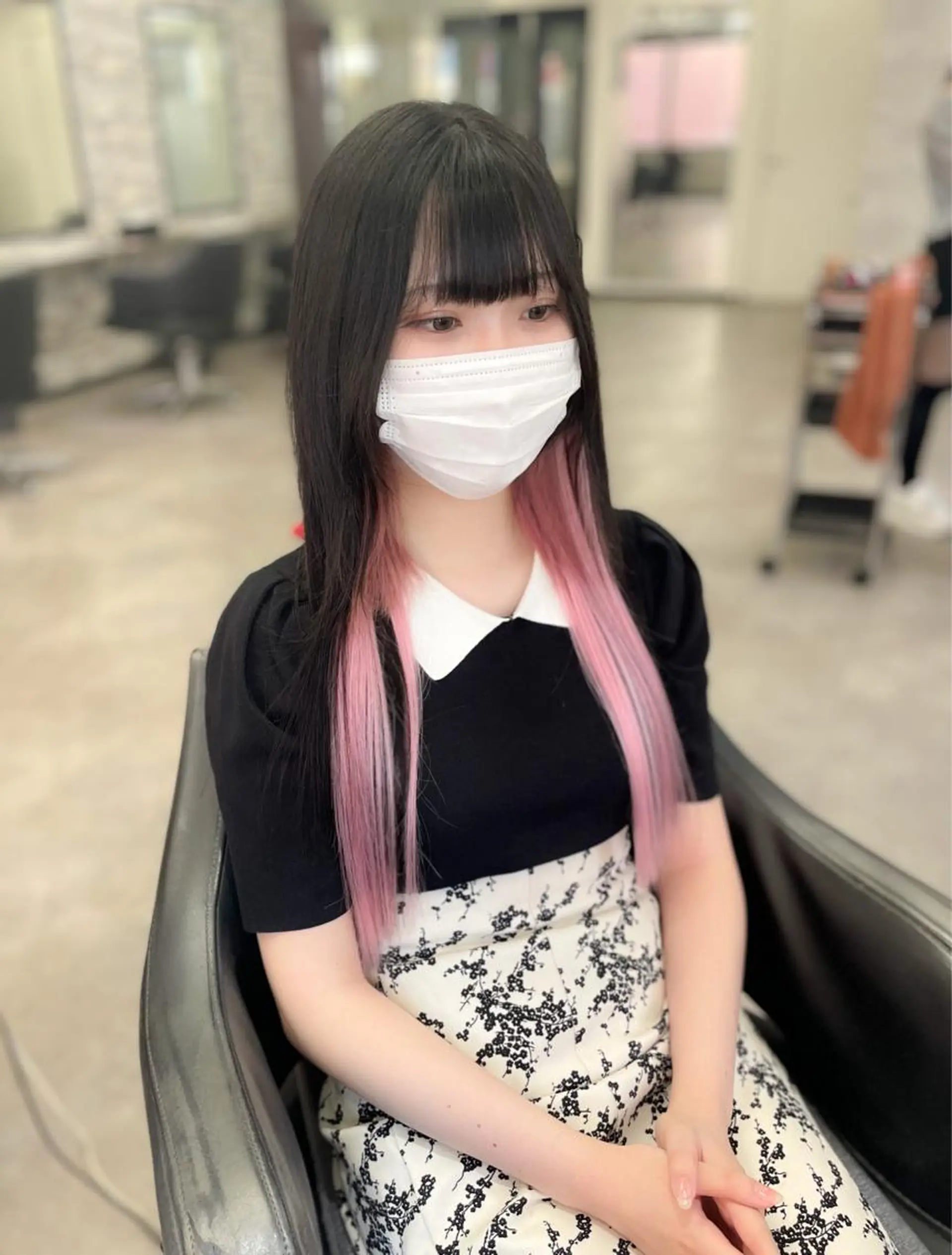 ロング カラー カット エクステ ハイトーンエクステ 🎩カズキ🎩のヘアスタイル