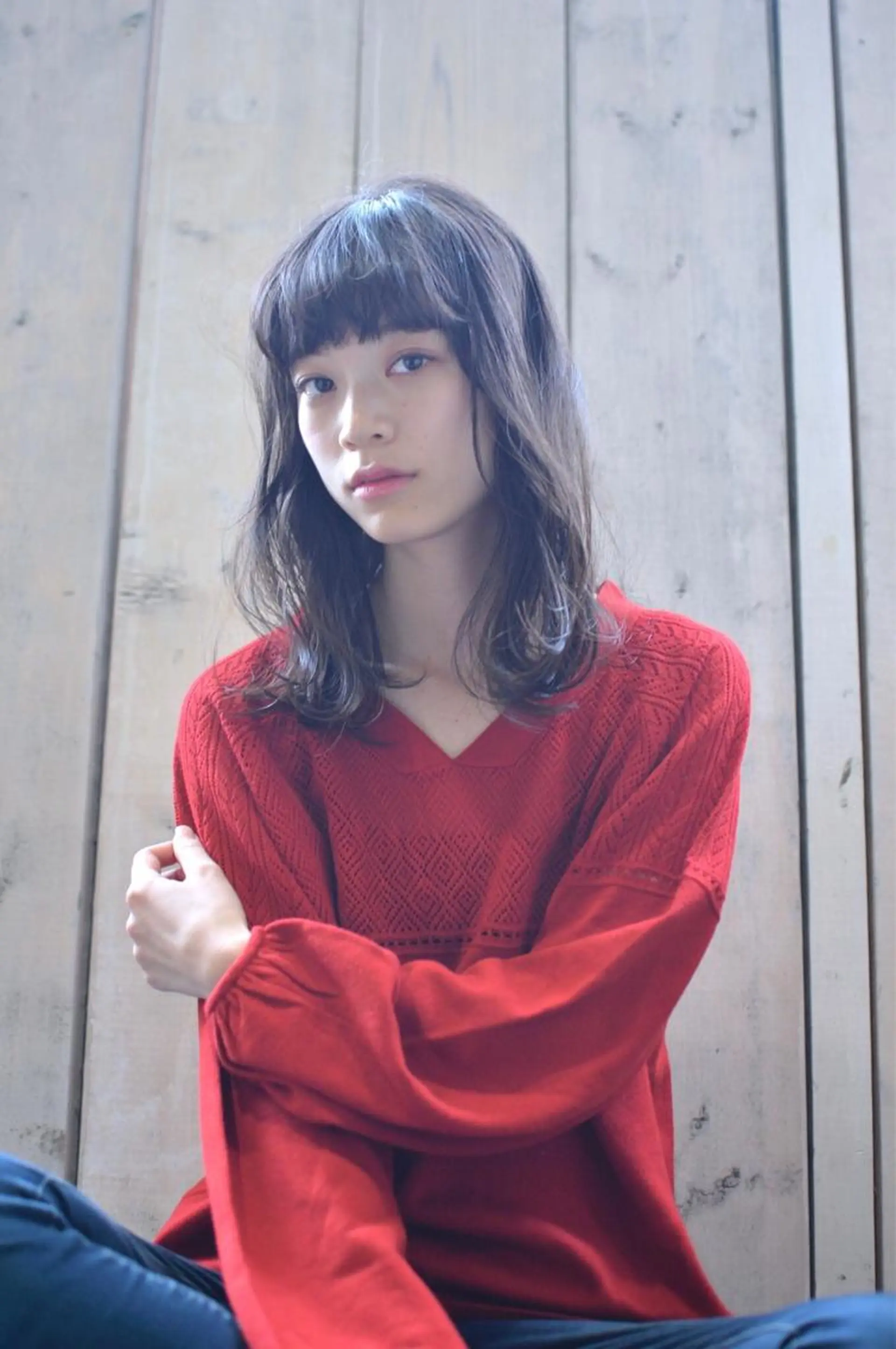 ミディアム カラー パーマ SALOWIN 表参道所属・シンカ 表参道のヘアスタイル