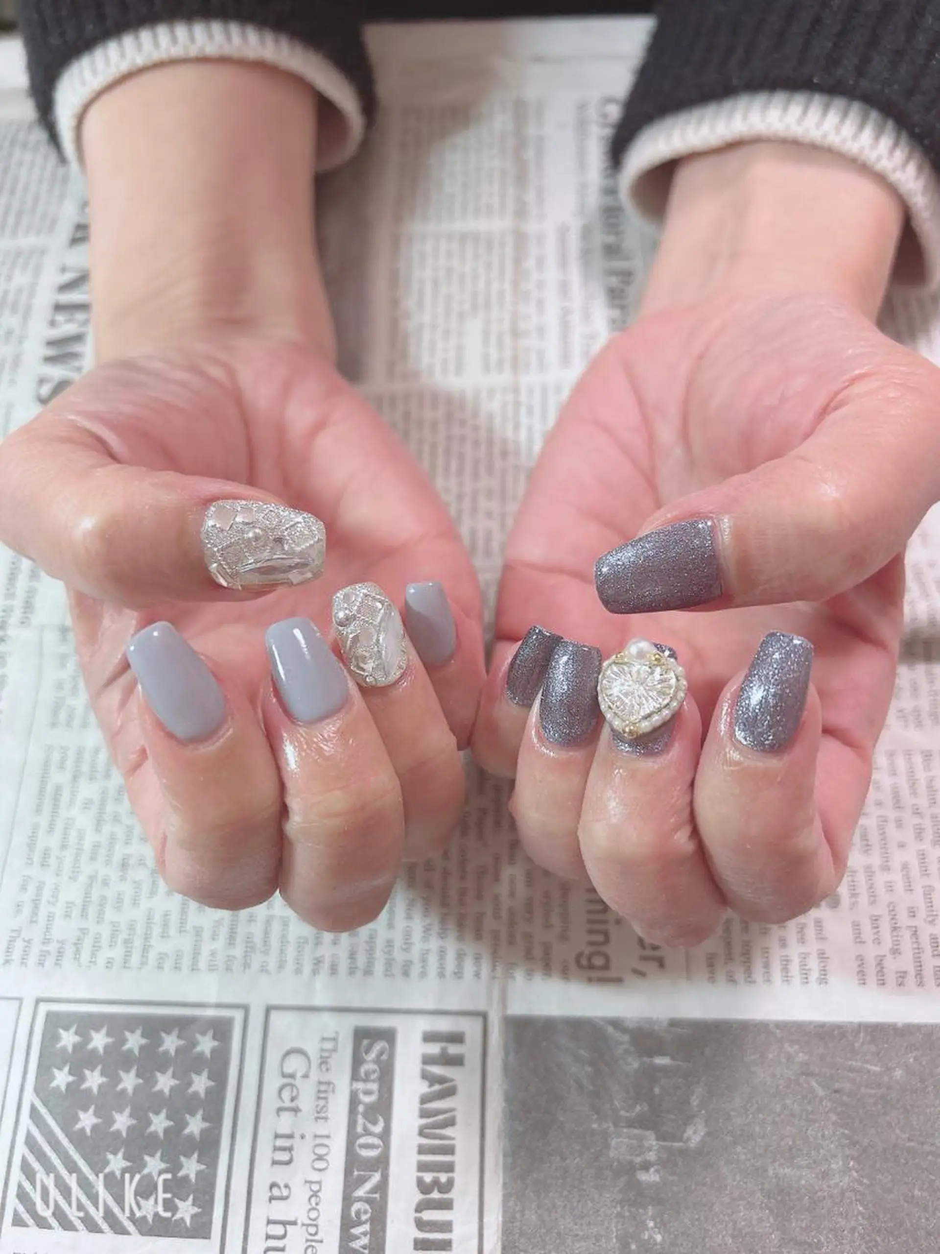 ネイル ハート ハンドネイル ハンドケア 森山 舞のネイルデザイン