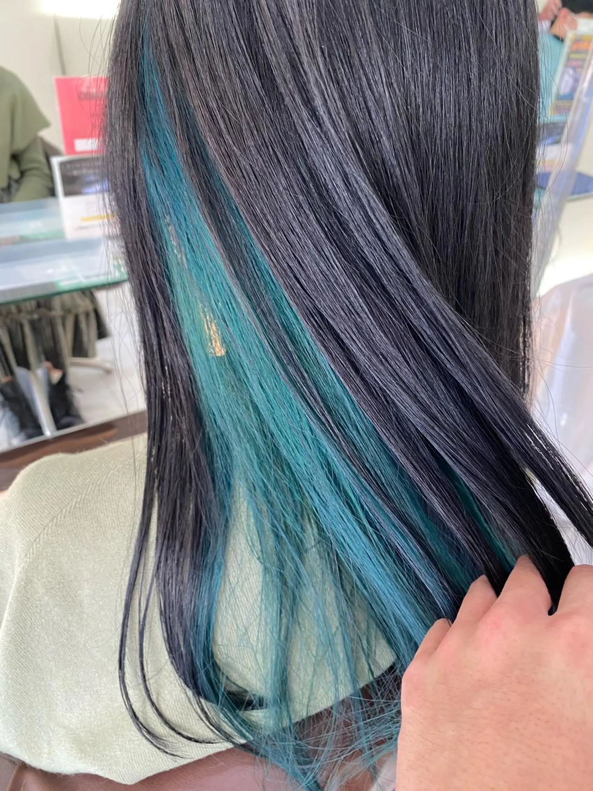 ロング カラー ダブルカラー インナーカラー Agu hair TENOE大宮氷川参道店所属・☀️透明感艶感カラー 増田魁土☀️のヘアスタイル