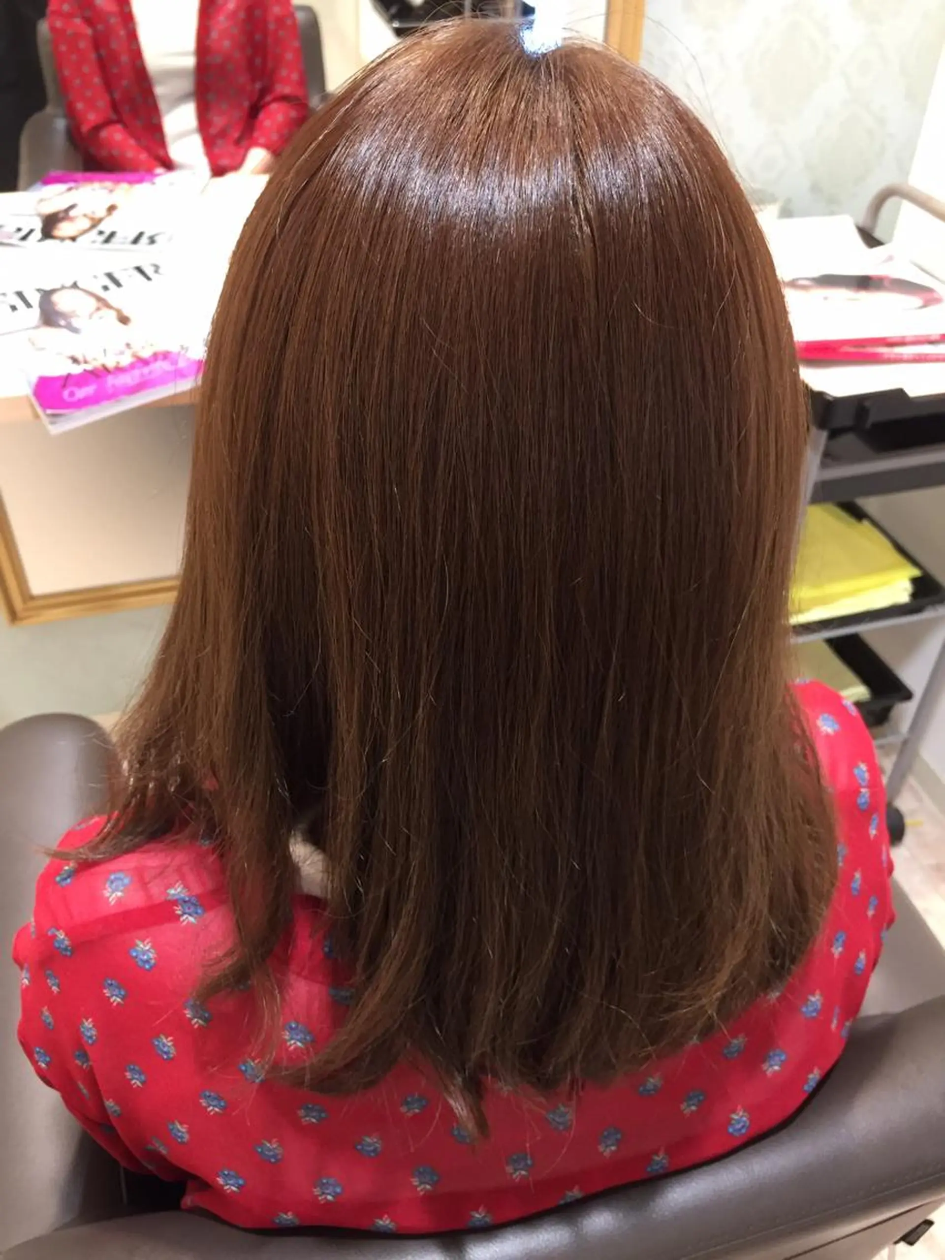 ロング カラー ベージュカラー デザインカラー ハイトーンカラー イルミナカラー バイオレットカラー BIANCO北堀江 AKANEのヘアスタイル