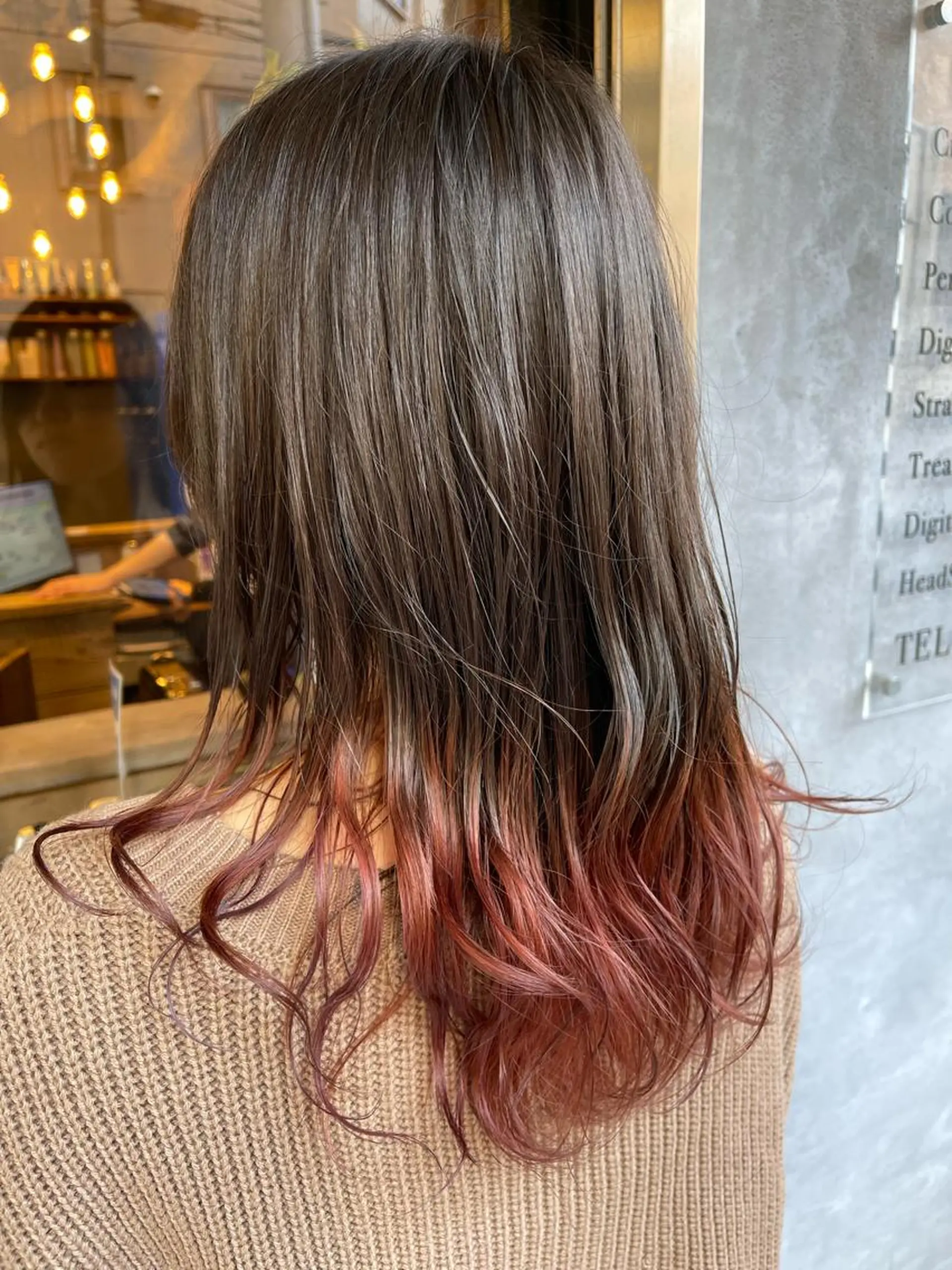 ロング ハイライト 韓国風ヘア レイヤーカット 柴田 陽平のヘアスタイル