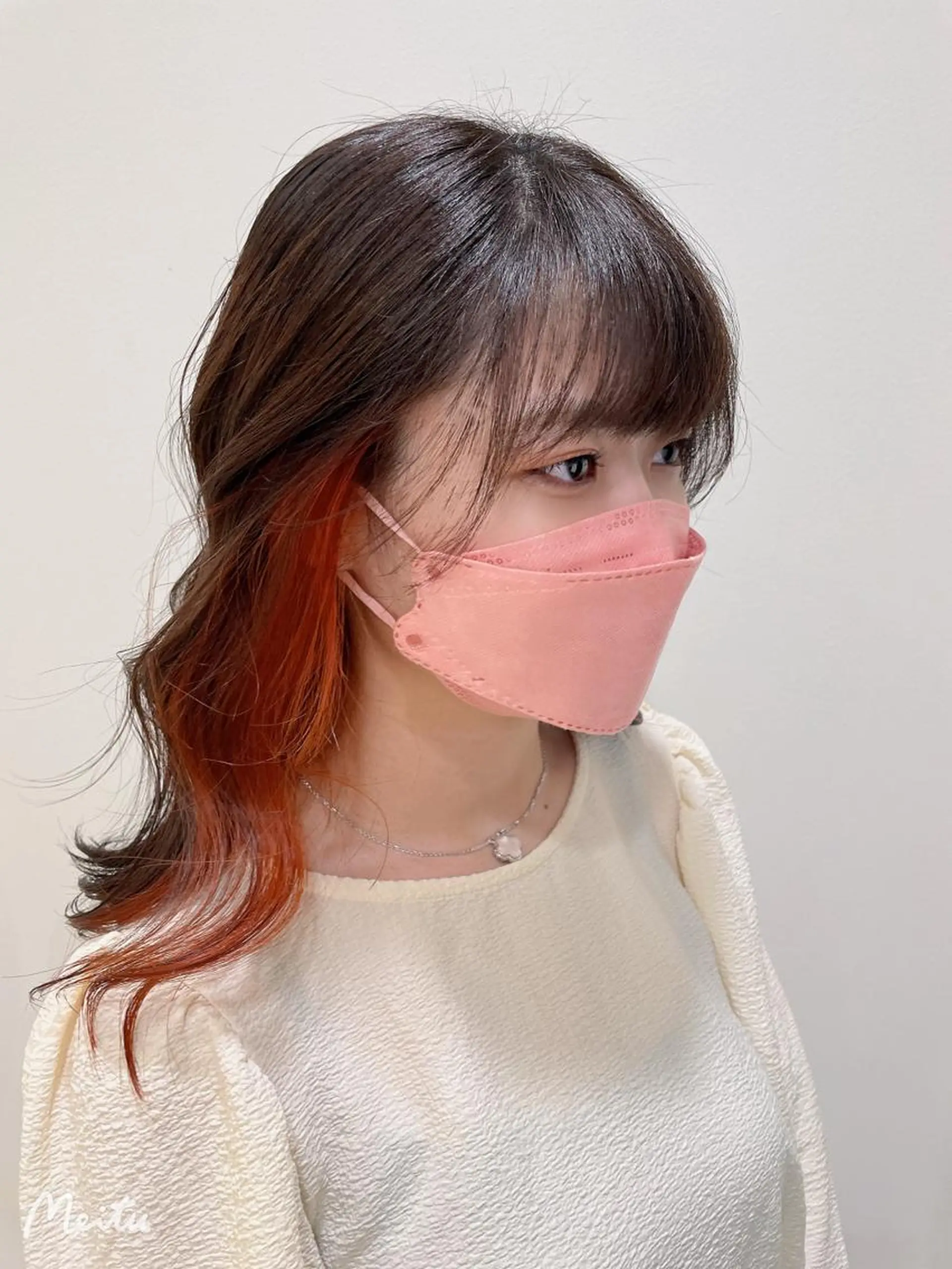 カラー ブリーチ/ハイトーン ピンク/ベージュ🎟のヘアスタイル