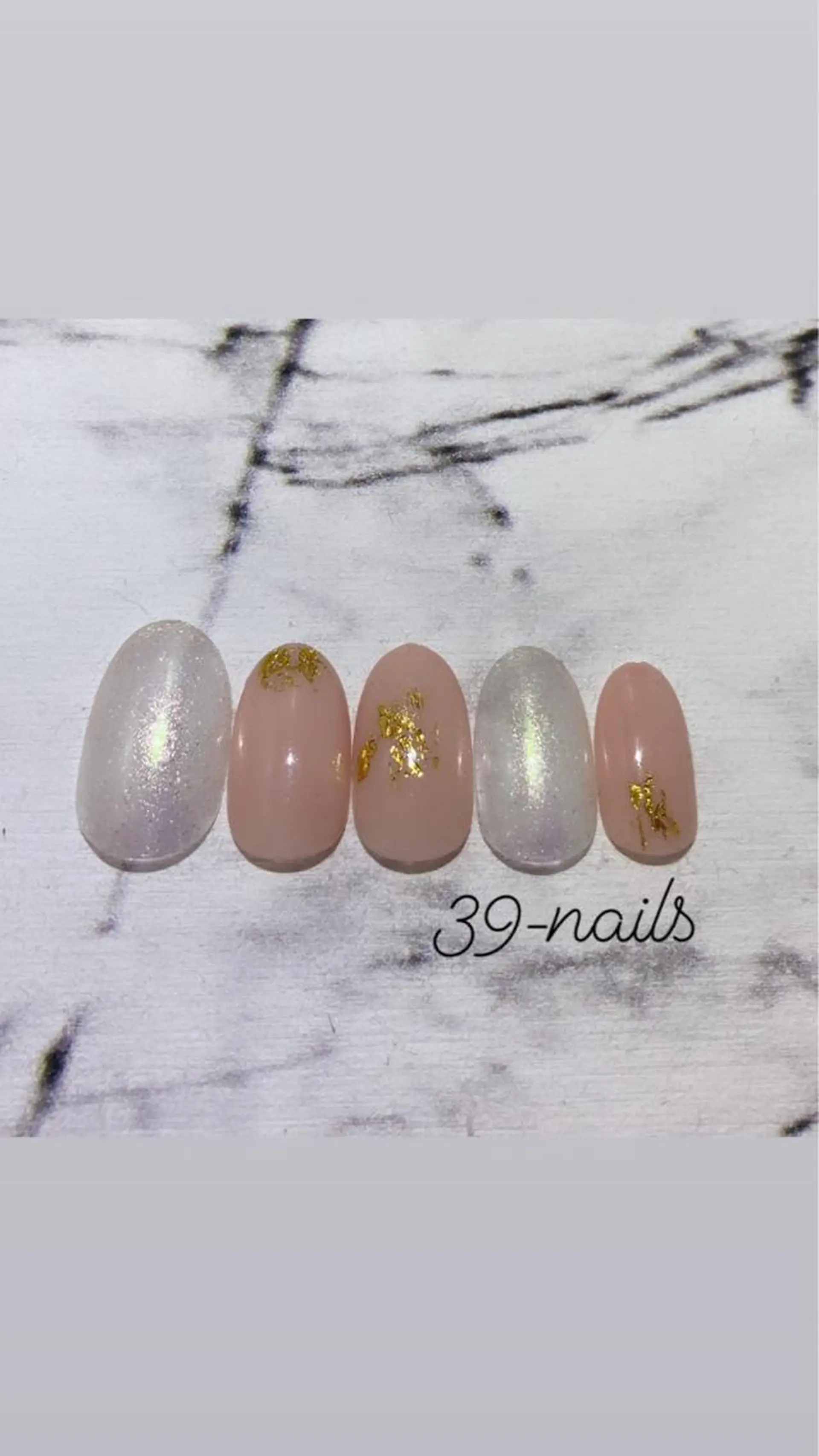 ネイル オーロラネイル シンプルネイル 39-nails EharaMikuのネイルデザイン