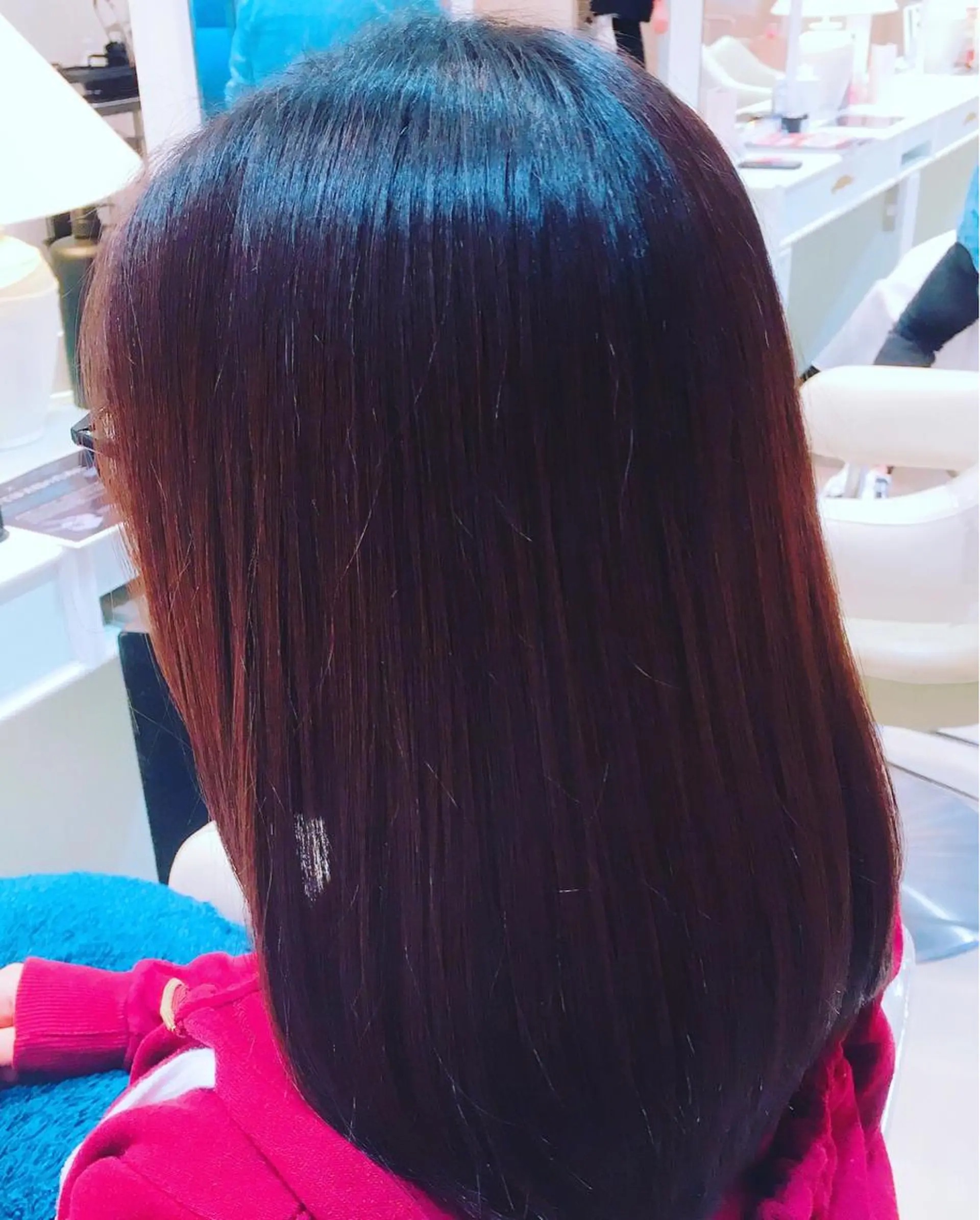 セミロング パーマ ストレートパーマ ハイトーン/ブリーチ 山崎　悠次のヘアスタイル