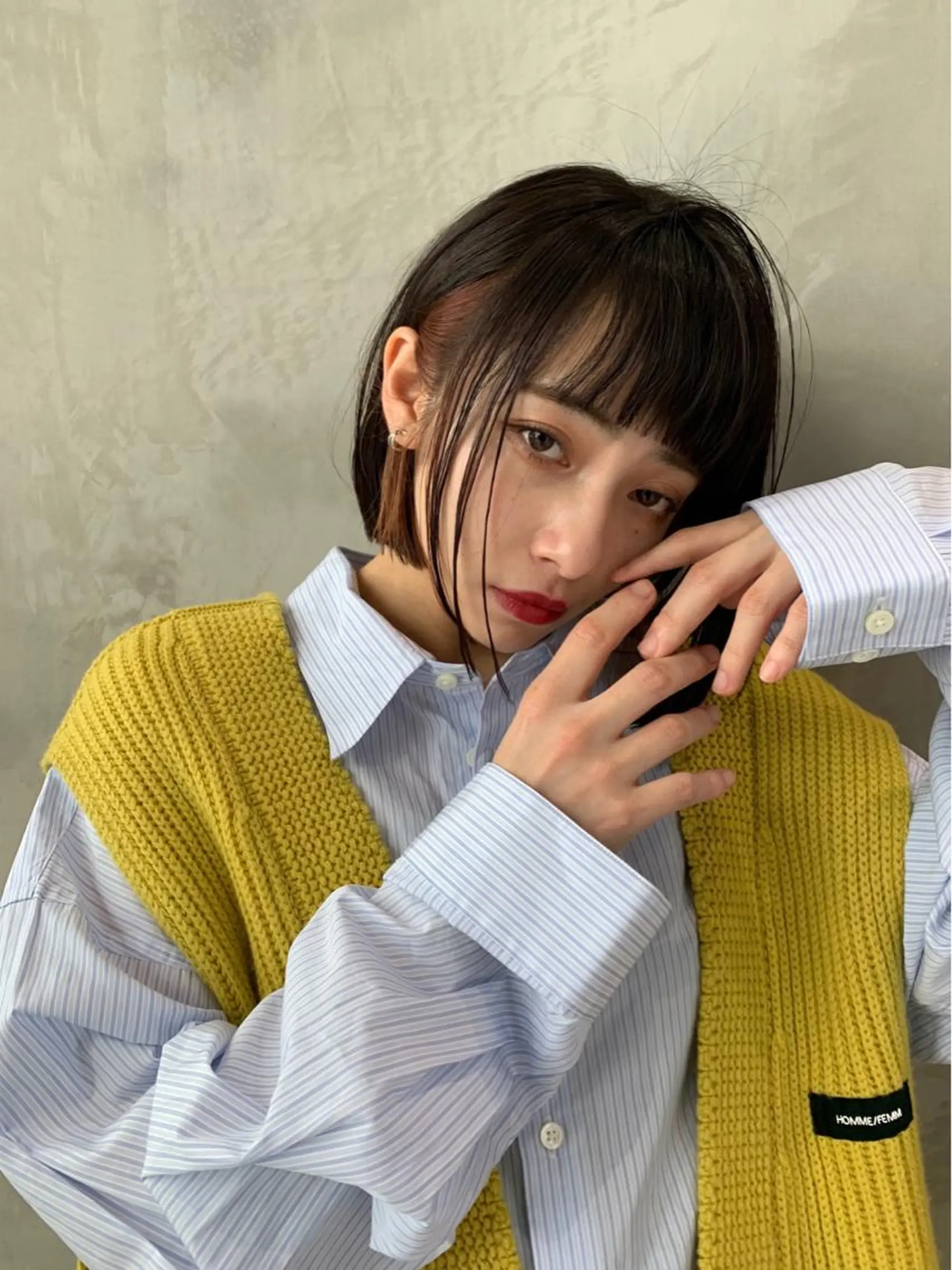 ミディアム カラー カット ヘアカラー トリートメント 🉐レイヤー/塩見 弘樹🉐渋谷のヘアスタイル