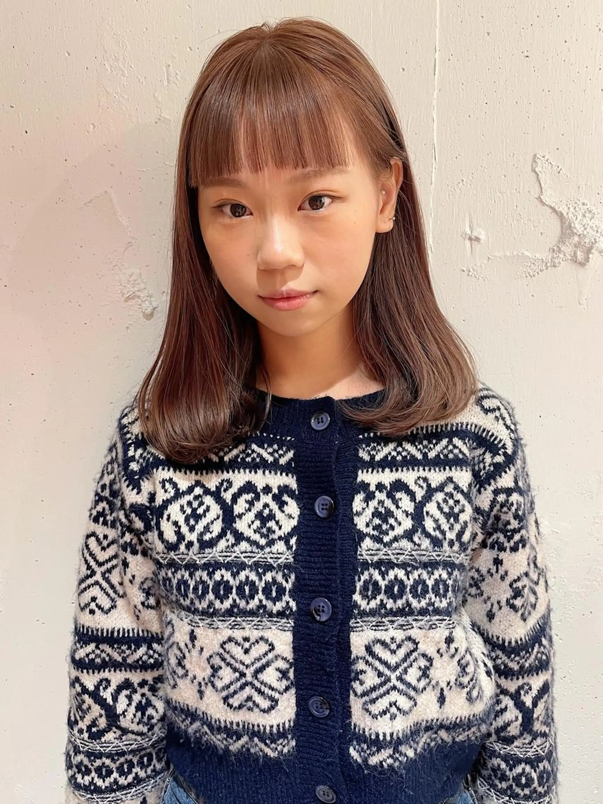 セミロング カラー 透明感color 🥣suzunaのヘアスタイル