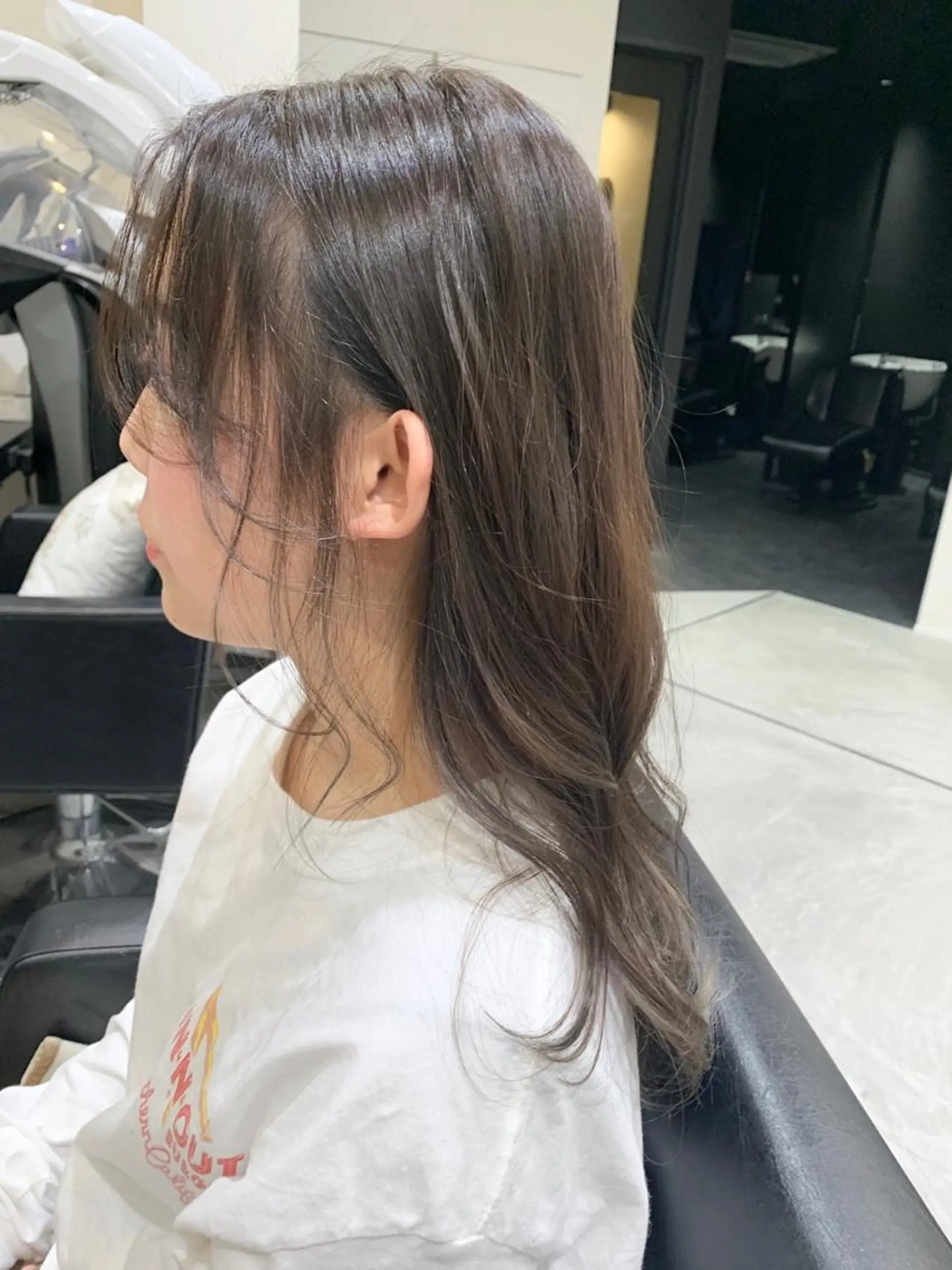 セミロング 顔周りカット カット トリートメント 喜友名 泉樹のヘアスタイル