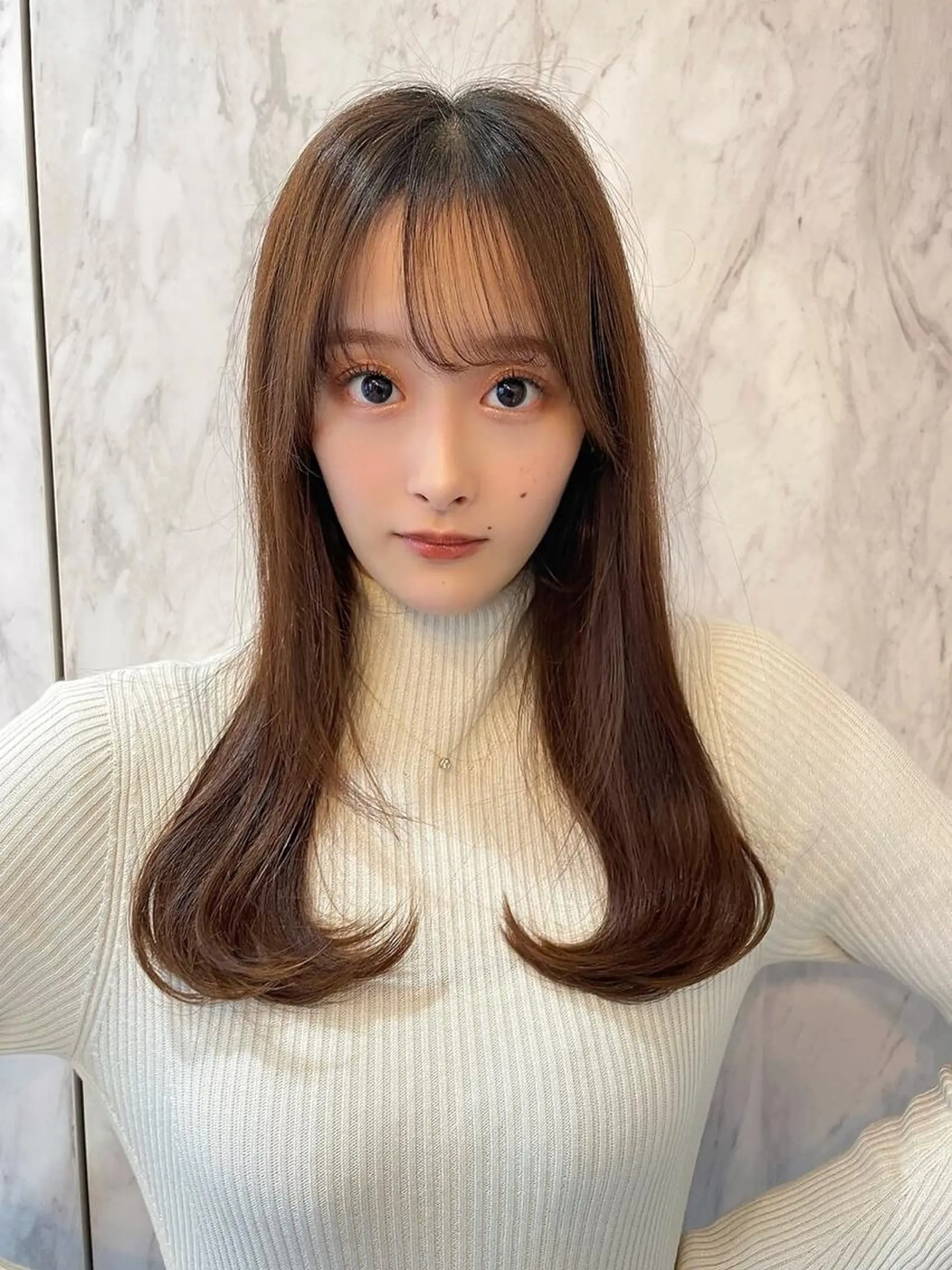 ロング カット ヘアカラー トリートメント ヘッドスパ ヘアセット 新宿/韓国レイヤー 髪質改善カラー/角所のヘアスタイル