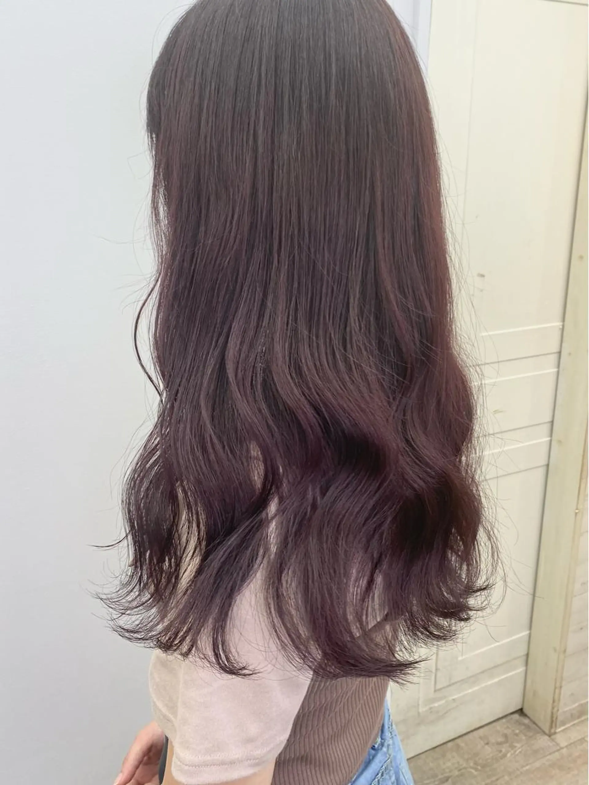 ロング ピンクブラウン カット ヘアカラー トリートメント B3  SHARE SALON【ビースリーシェアサロン】所属・☀️透明感color KURO☀️のヘアスタイル