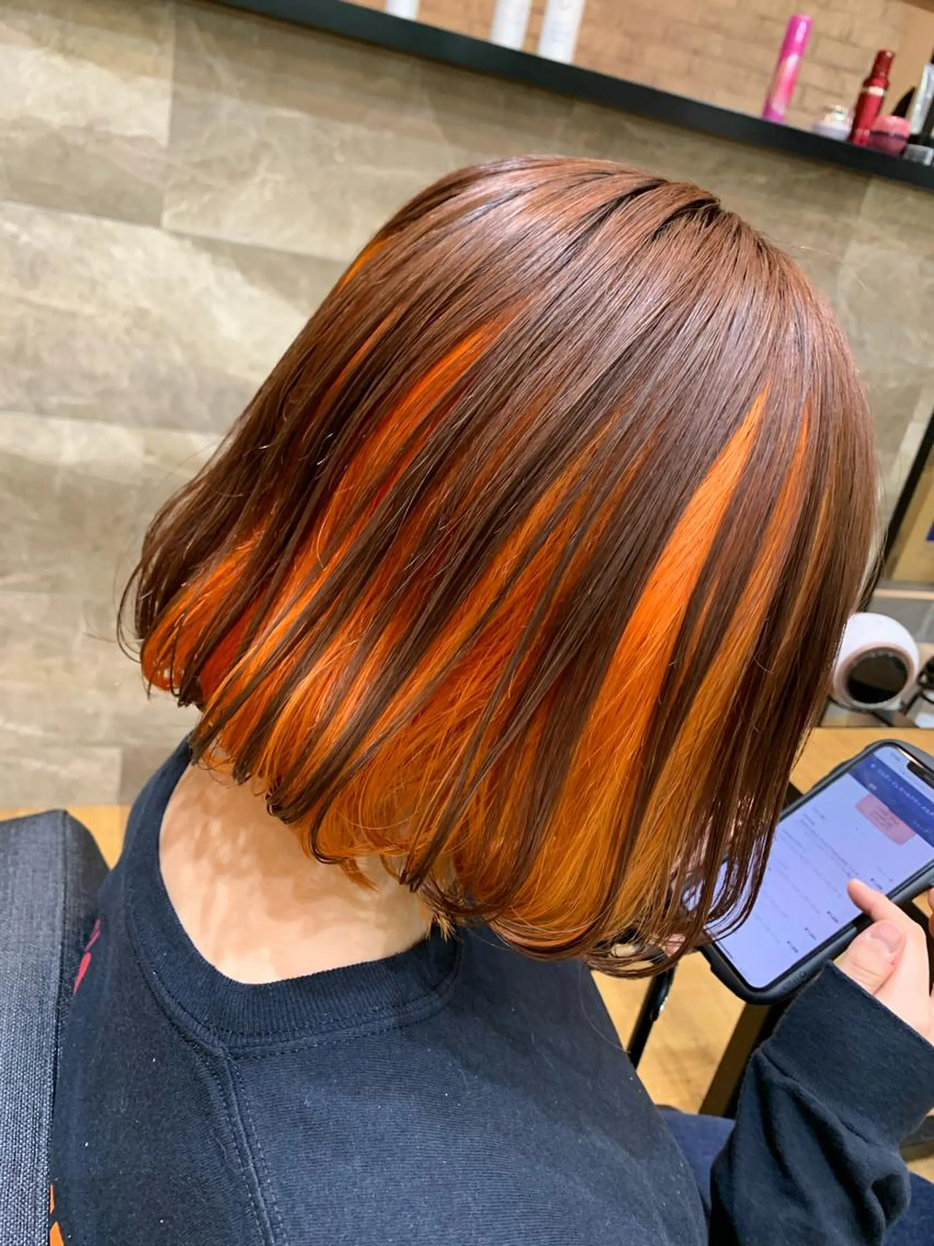 ミディアム カラー ヘアカラー トリートメント 天野 開のヘアスタイル