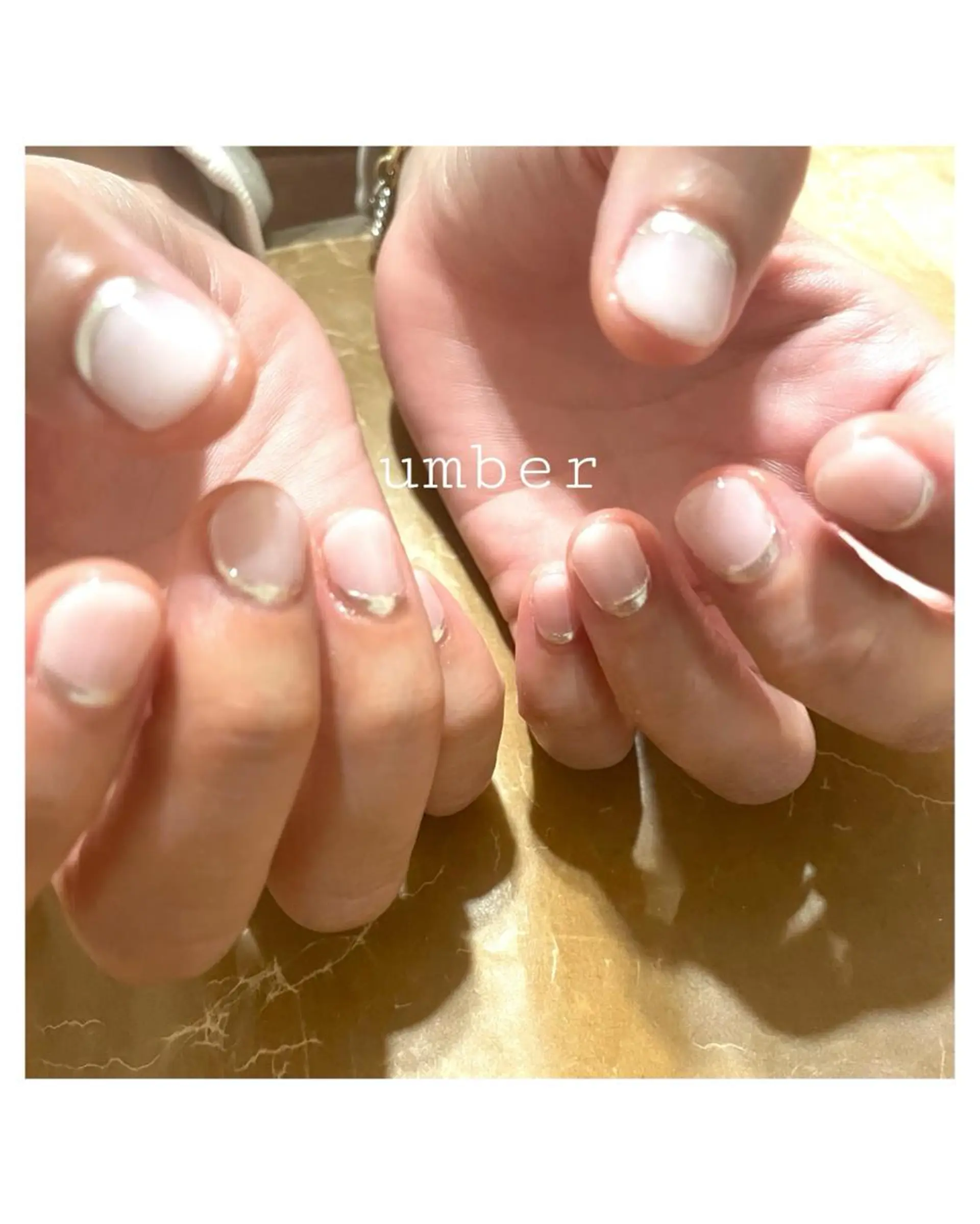 ネイル クリアネイル フラッシュネイル フットネイル フレンチネイル マグネットネイル ハンドネイル umber 三茶1分のネイルデザイン