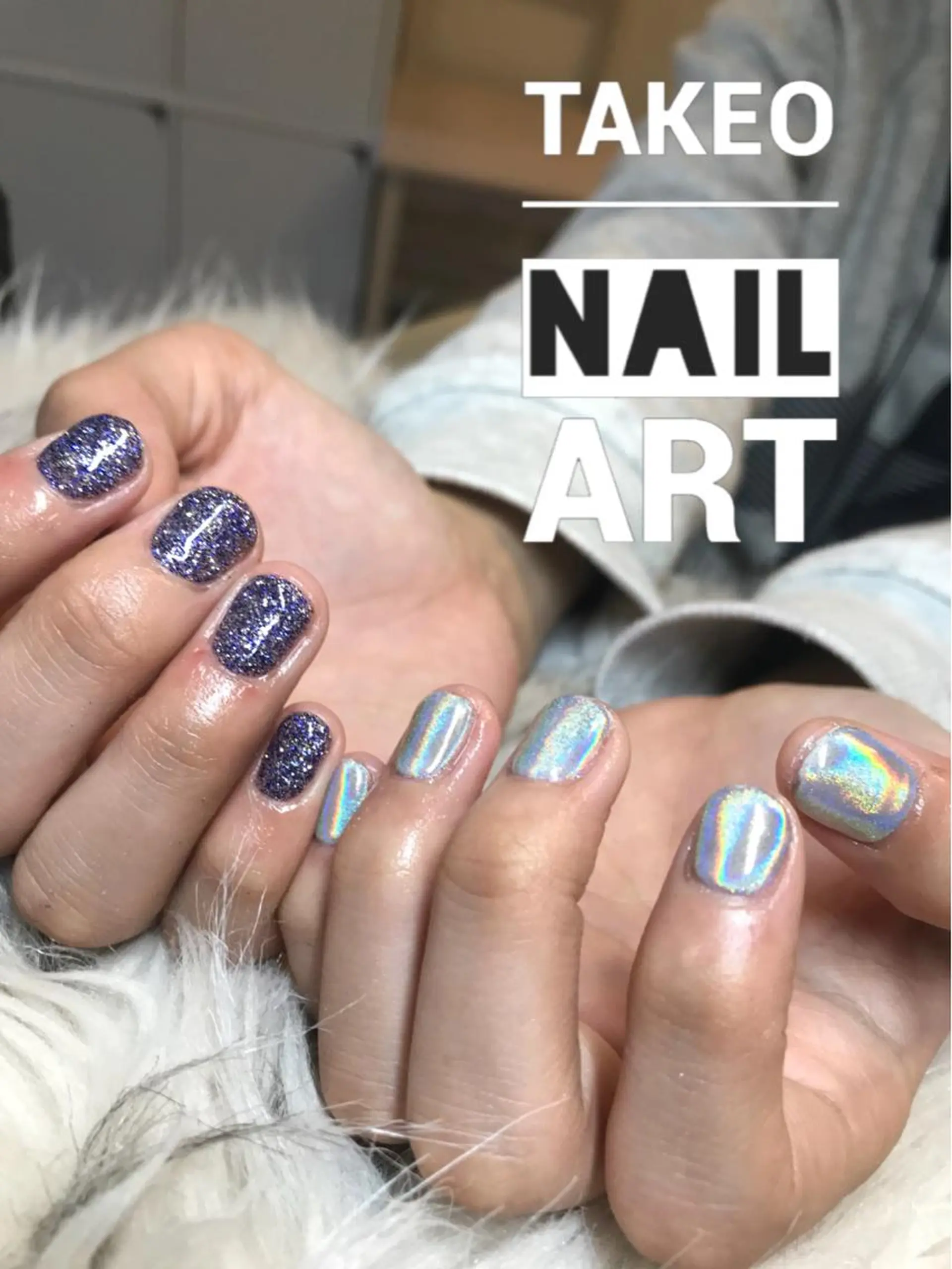 ショート ネイル ラメ(グリッター) nail&eye Aoのマツエク・マツパデザイン