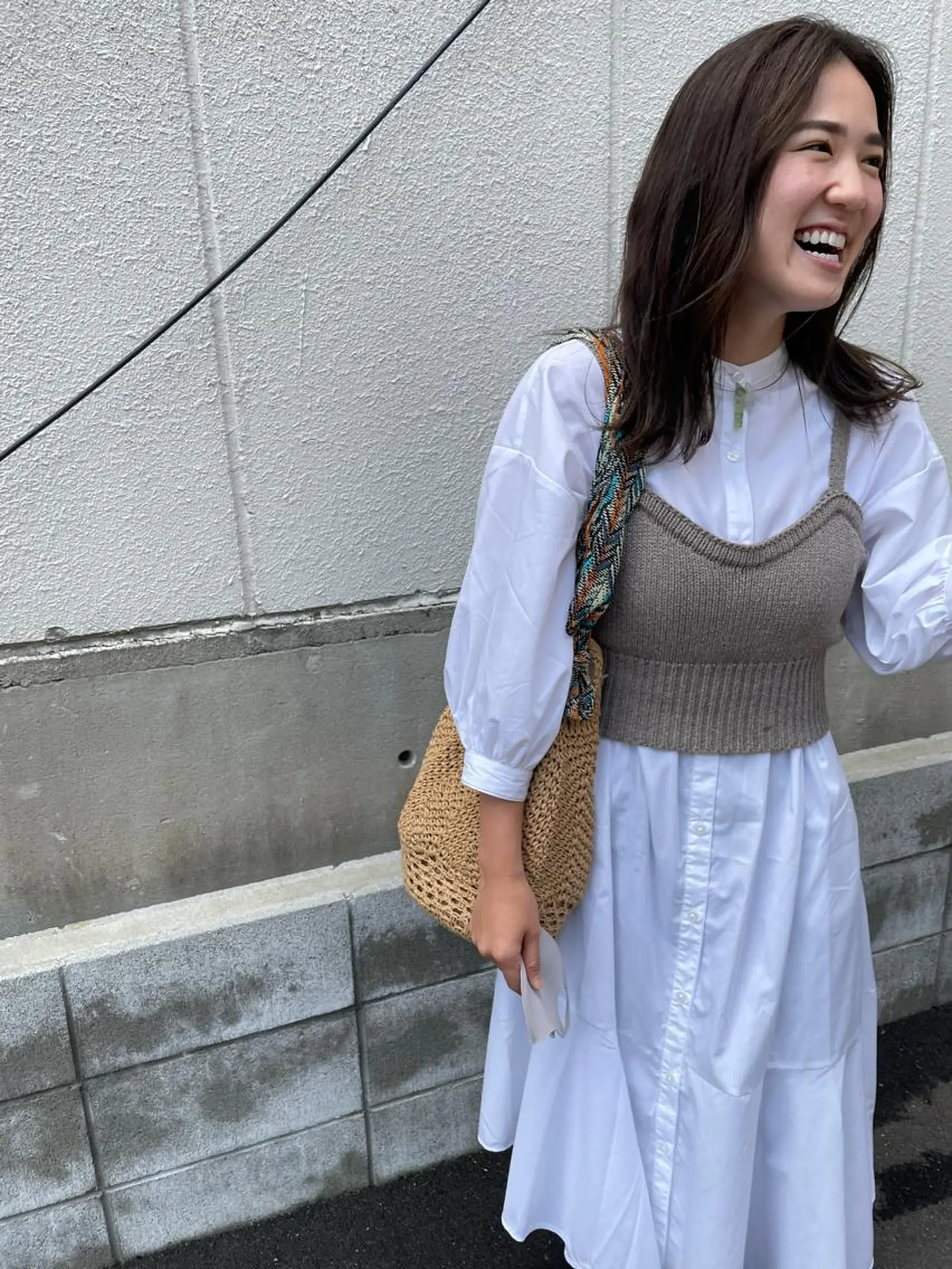 セミロング カット ヘアカラー 縮毛矯正 トリートメント さの あやねのヘアスタイル