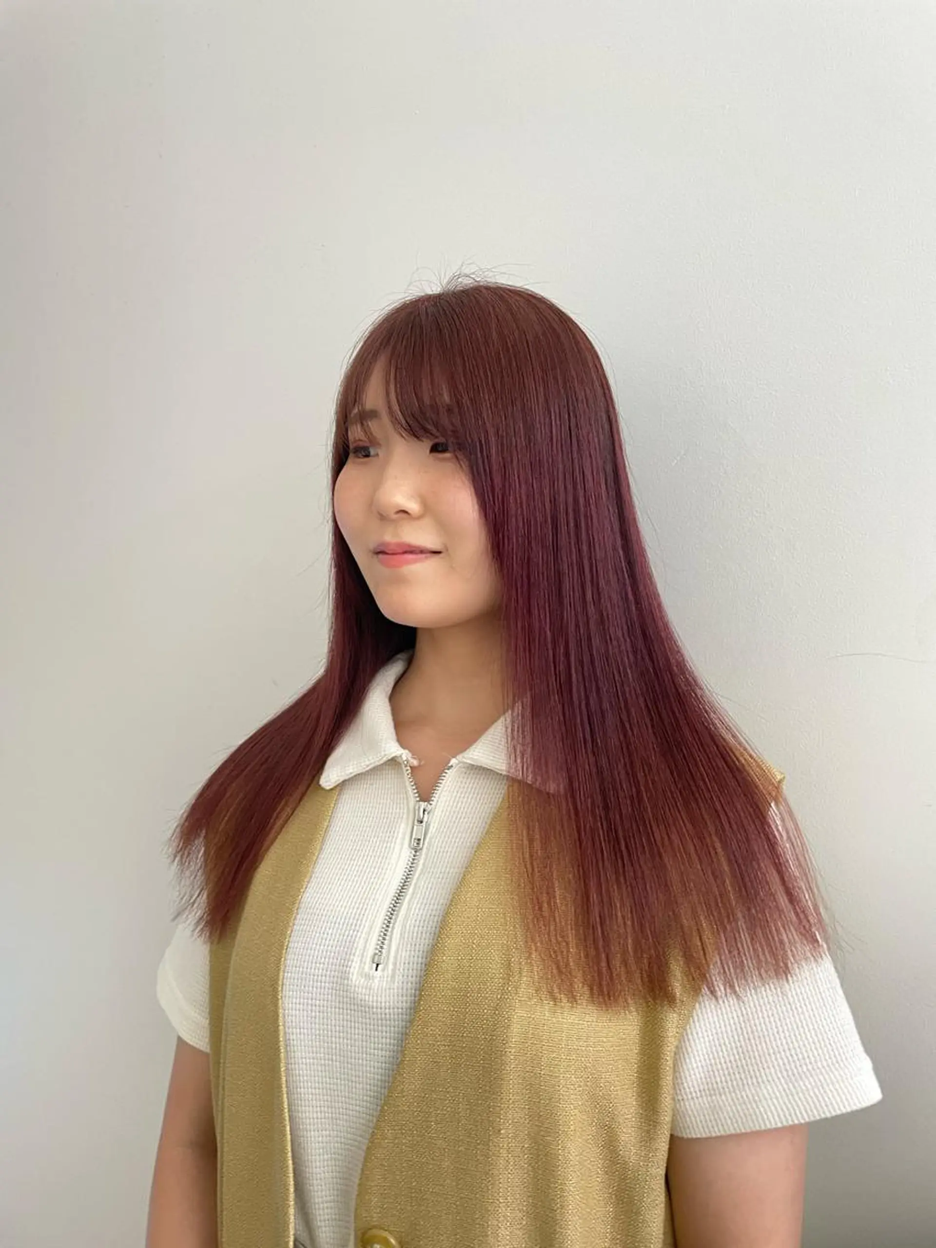 ロング カラー カット 🌟暖色系ハイトーン 🌟AIのヘアスタイル