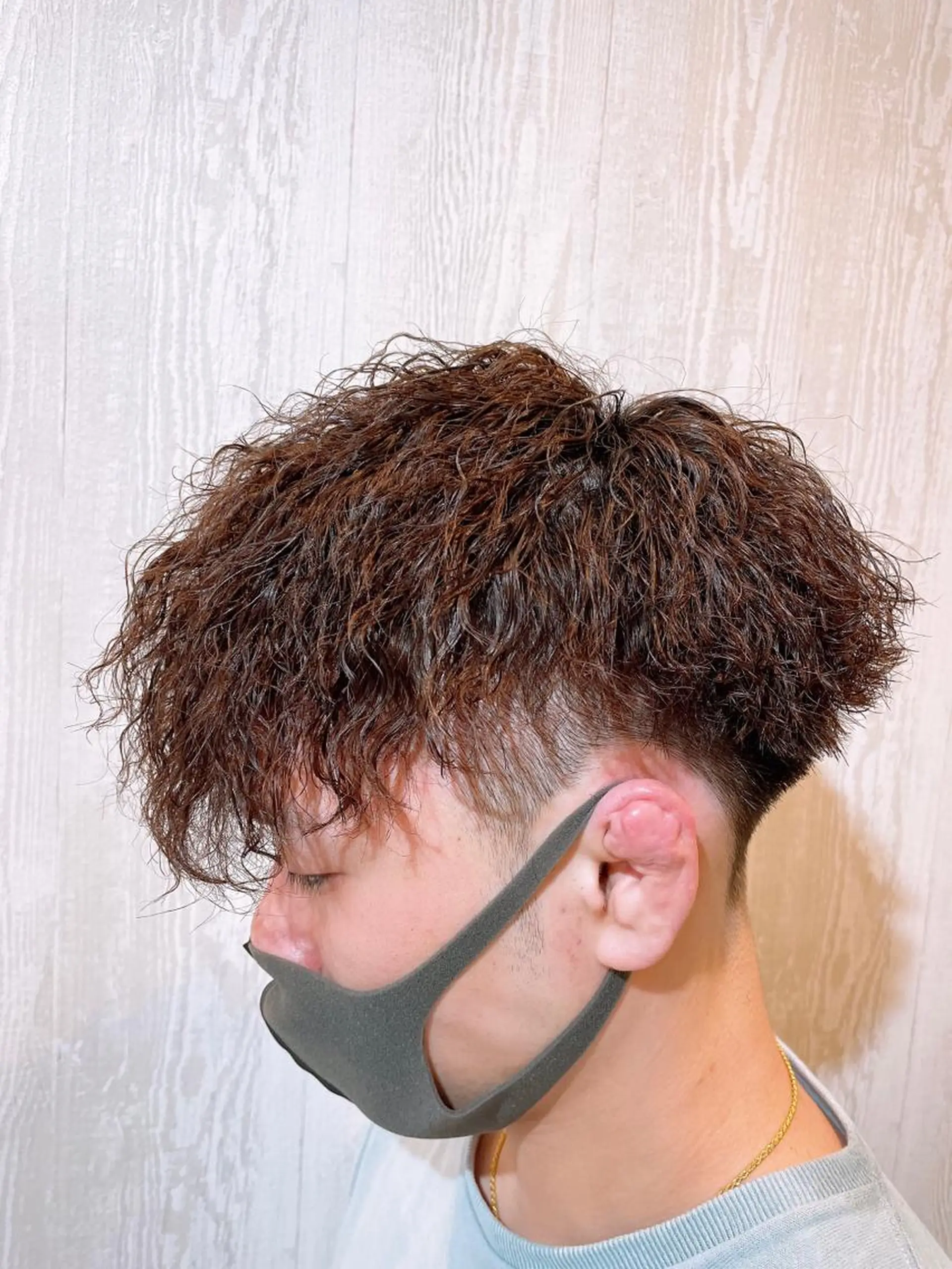 ショート パーマ ヘアアレンジ メンズ カット パーマ HUENEST アカデミーサロンのヘアスタイル