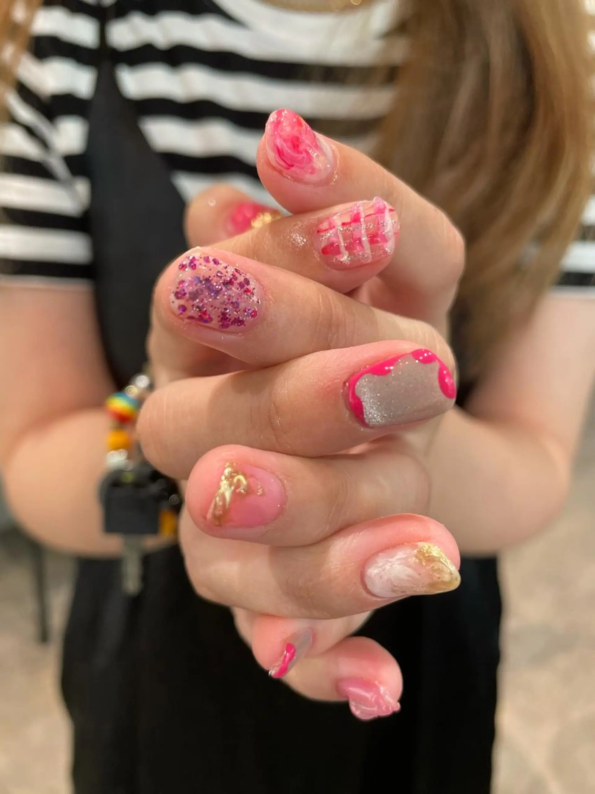 ネイル ピンク ハンドネイル ナチュラル透明感🌱 小山美樹子のヘアスタイル